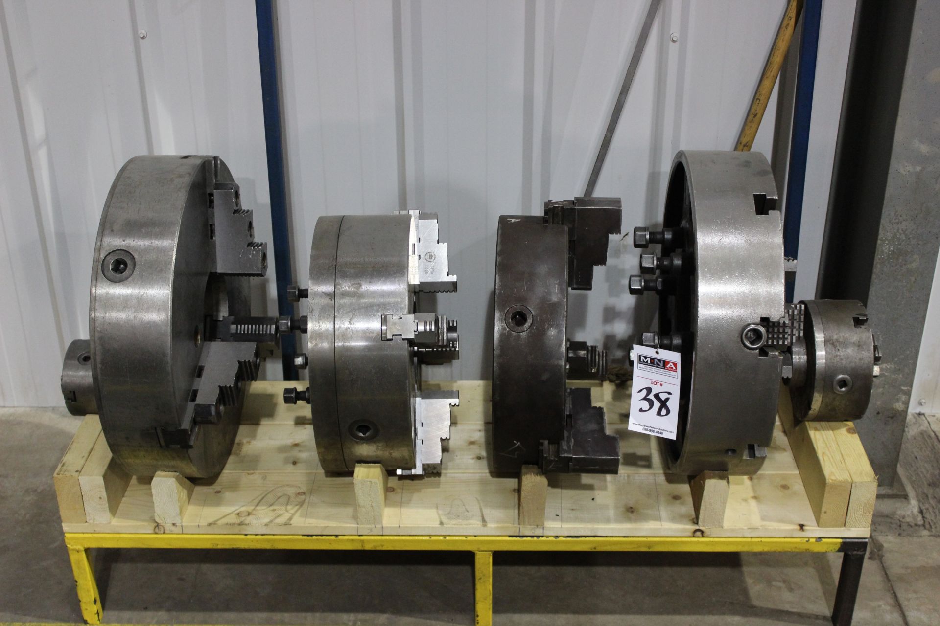 5" 3 JAW CHUCK, 20" 3 JAW CHUCK, 16" 4 JAW CHUCK, 16" 3 JAW CHUCK, 20" 4 JAW CHUCK, 8" 3 JAW CHUCK