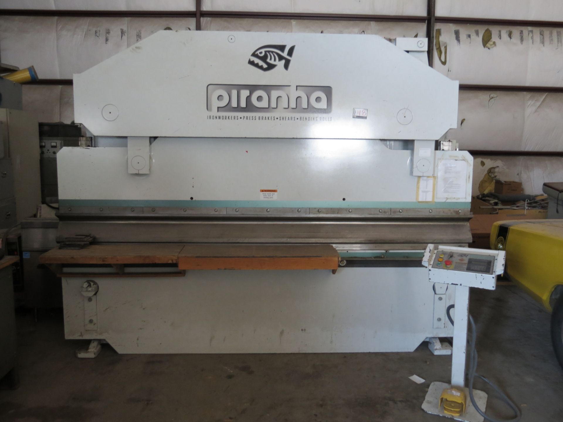 Piranha 1206 12 FT Hydraulic Press Brake, W/ Piranha Genarations-2 Controls, Back Gages, s/n 9510 - Image 8 of 8