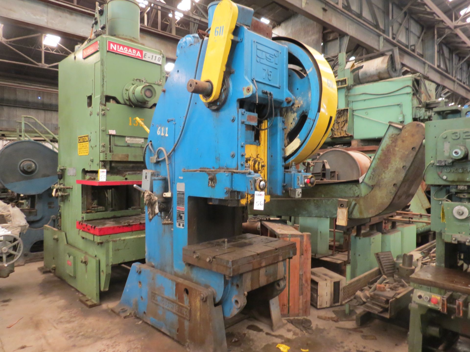 U S I Mechanical 75 Ton OBI Punch Press 6'' Stroke 13 3/4 Shut Height 3'' Adjustment 100 Strokes Per - Image 3 of 6