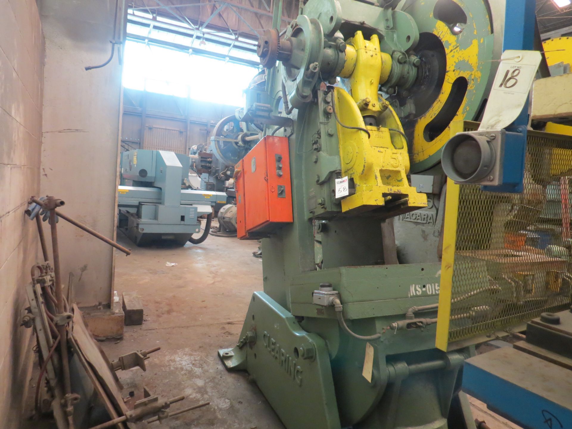 Clearing 45 Ton Punch Press 12'' Shut Height 75 Strokes Per Minute 2 1/2 Adjustment Bed Size 28x18 - Image 2 of 9