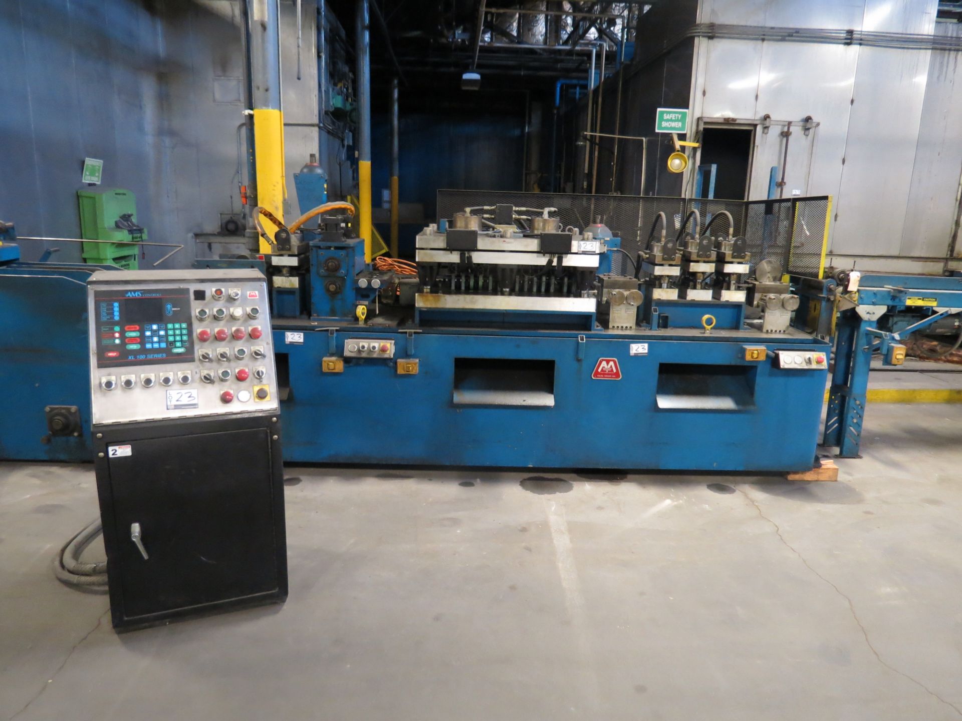 AMS Material Straightener with hyd shear & punches, XL 100 Controls - Image 2 of 7