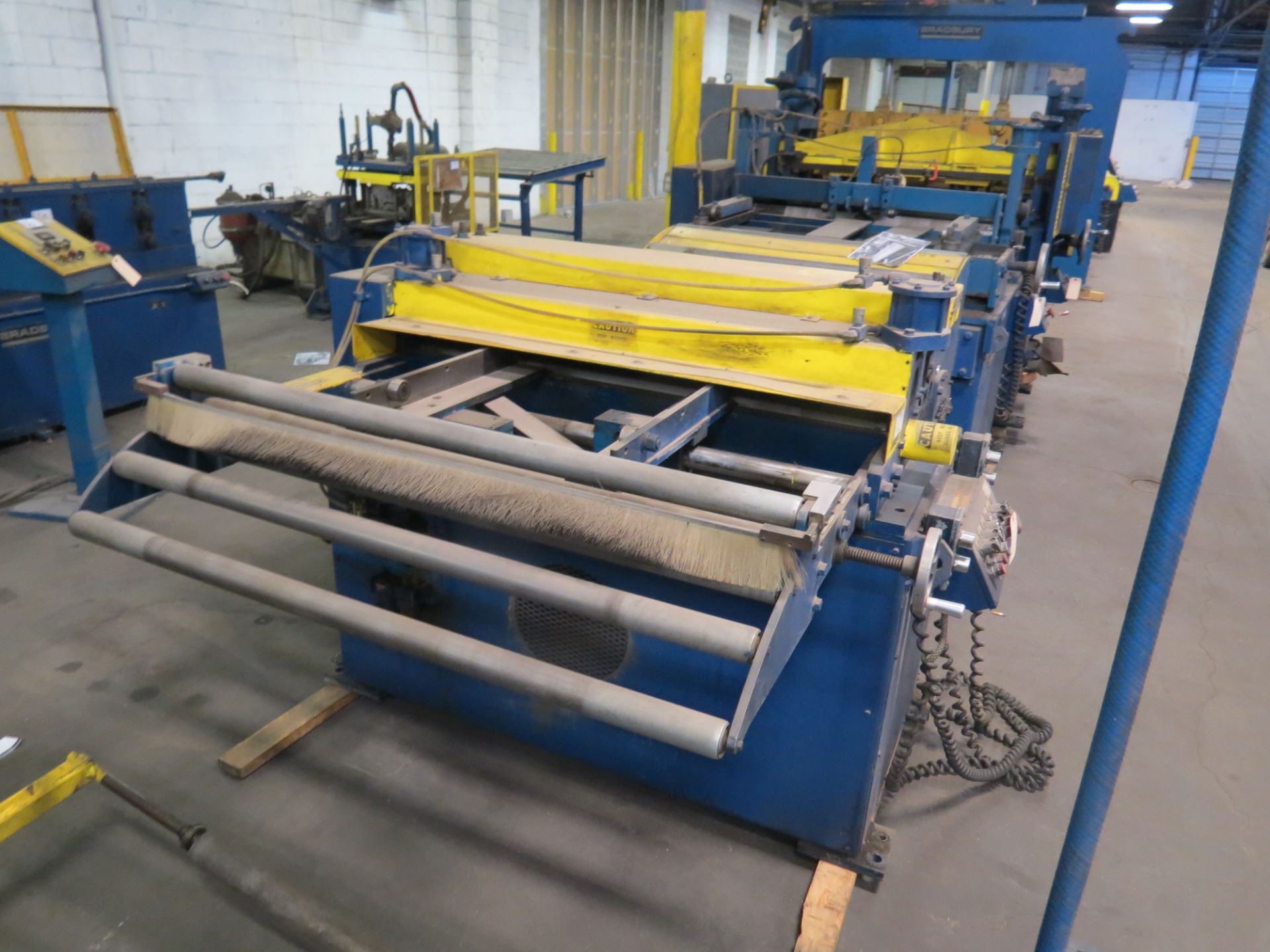 Bradbury RS35 Roller Straightener, (5) 3'' roll, 48'' max width, 0.048 max thickness, pendant - Image 4 of 7