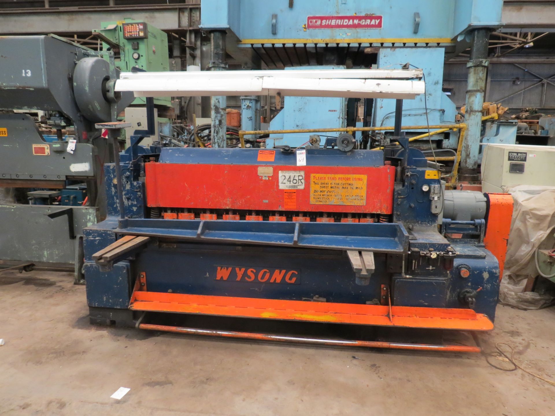 Wysong 1/4 6 FT Mechanical Shear W/ Back Gages Model Number 635
