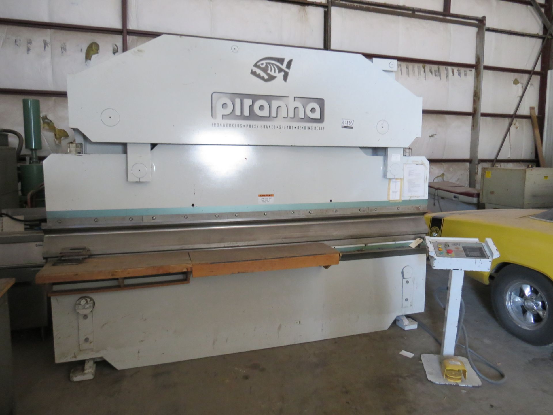 Piranha 1206 12 FT Hydraulic Press Brake, W/ Piranha Genarations-2 Controls, Back Gages, s/n 9510 - Image 3 of 8