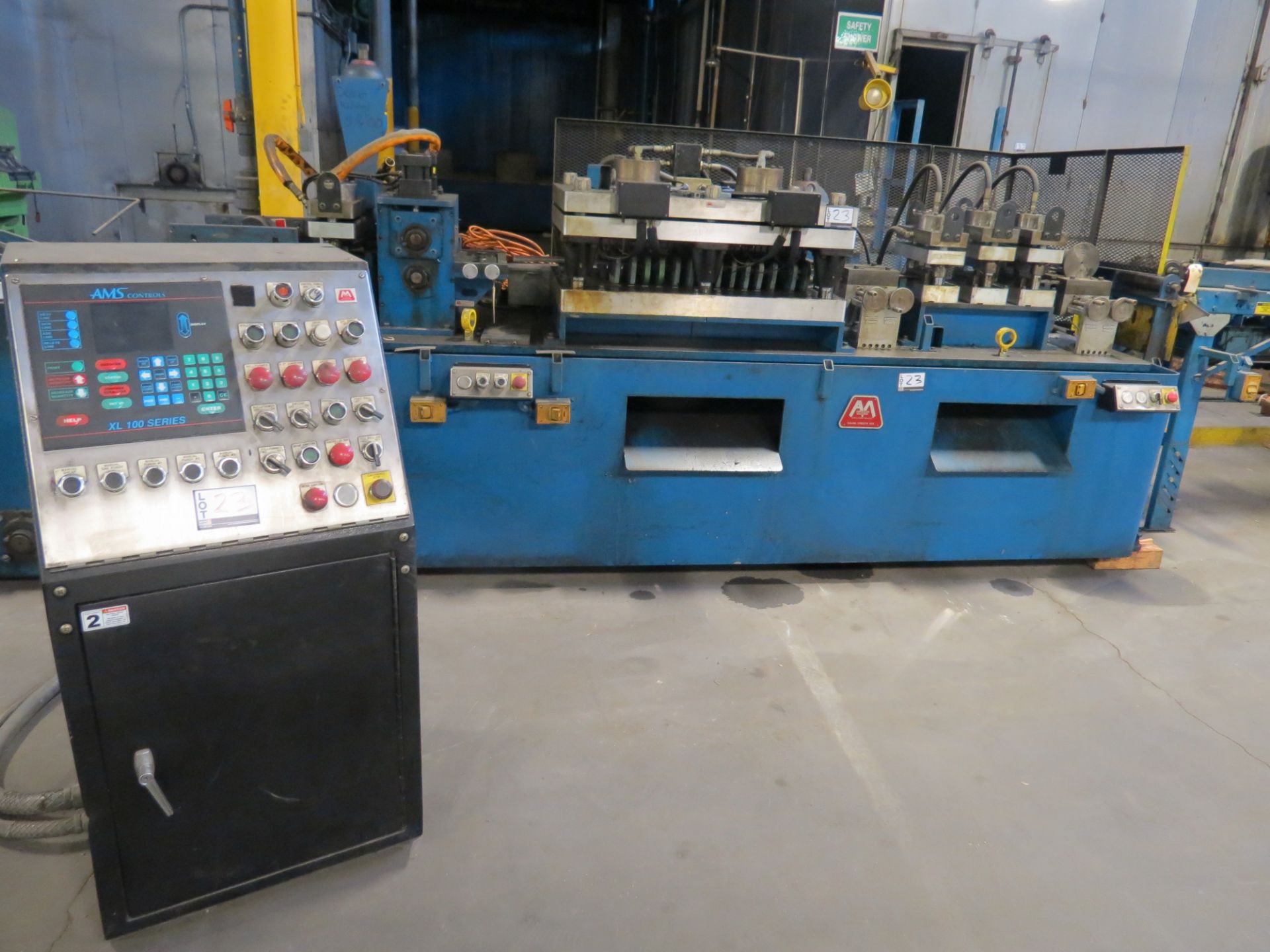 AMS Material Straightener with hyd shear & punches, XL 100 Controls - Image 7 of 7
