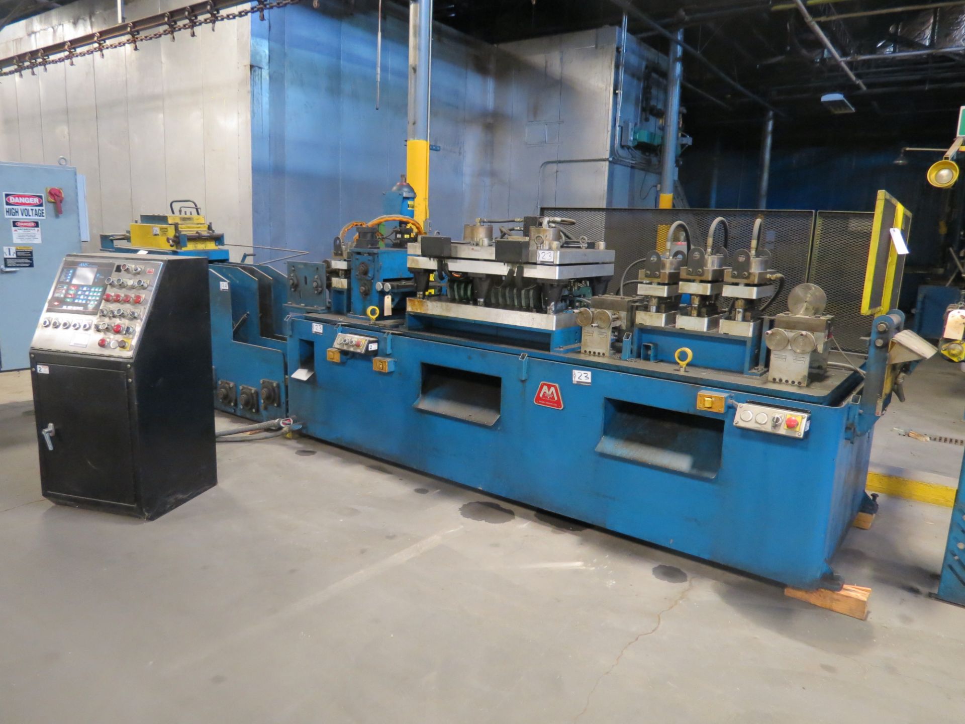 AMS Material Straightener with hyd shear & punches, XL 100 Controls - Image 4 of 7