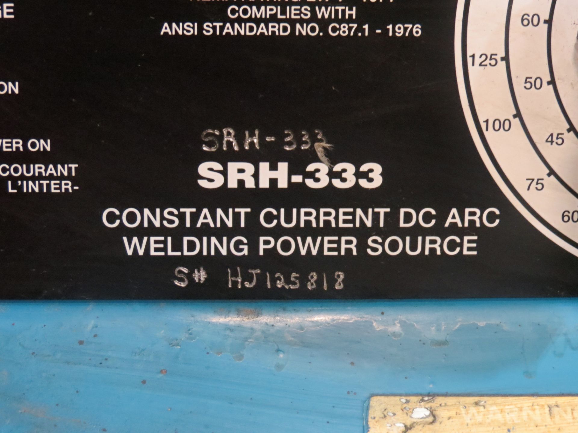 MILLER SRH-333 ARC WELDER S/N HJ125818 - Image 4 of 4