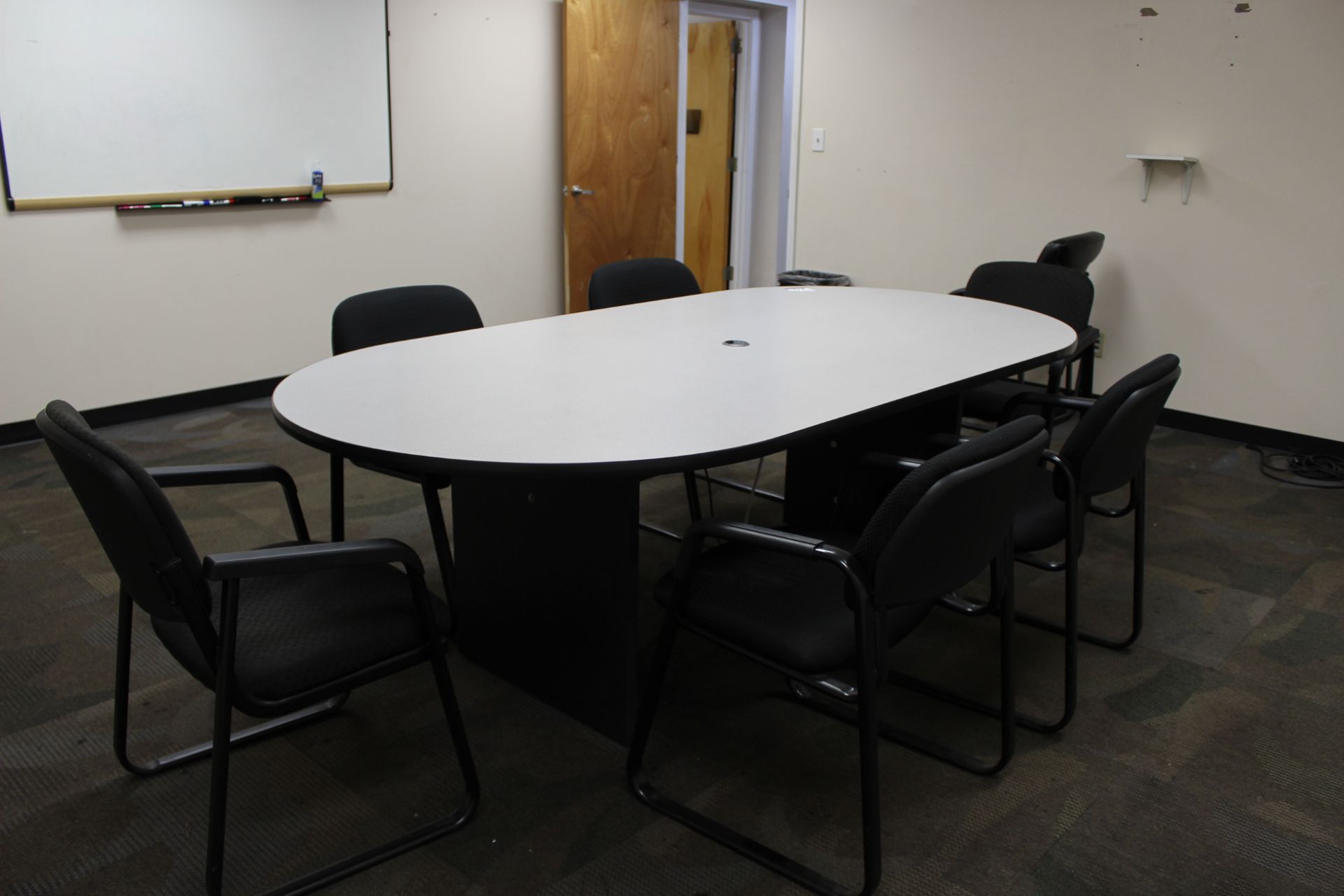 CONFERENCE TABLE, CHAIRS, AND 2 WHITE BOARDS - Image 2 of 4