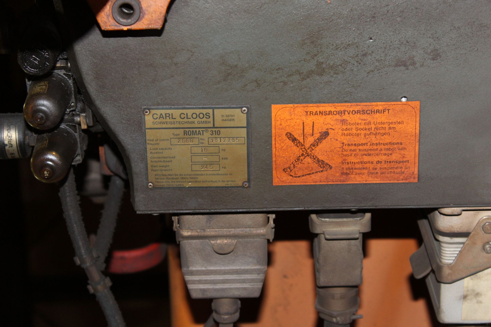 CLOOS ROMAT 310 ROBOTIC WELDING CELL NEW 2000 WITH SAFETY SENSORS S/N 7812285 - Image 14 of 14