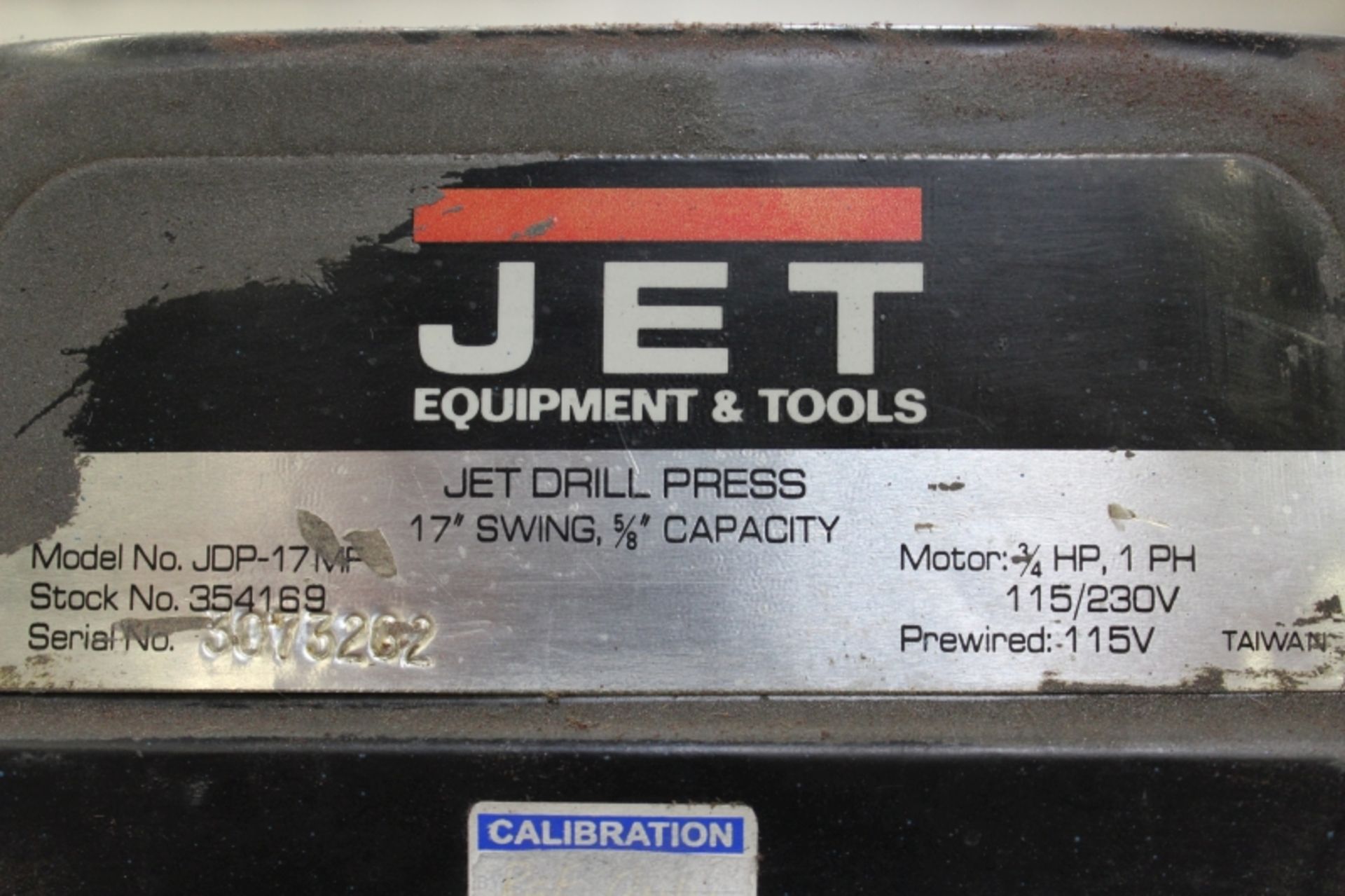 Jet 17'' Jdp-17Mf Floor Model Drill Press S/N 3073262 - Image 3 of 3