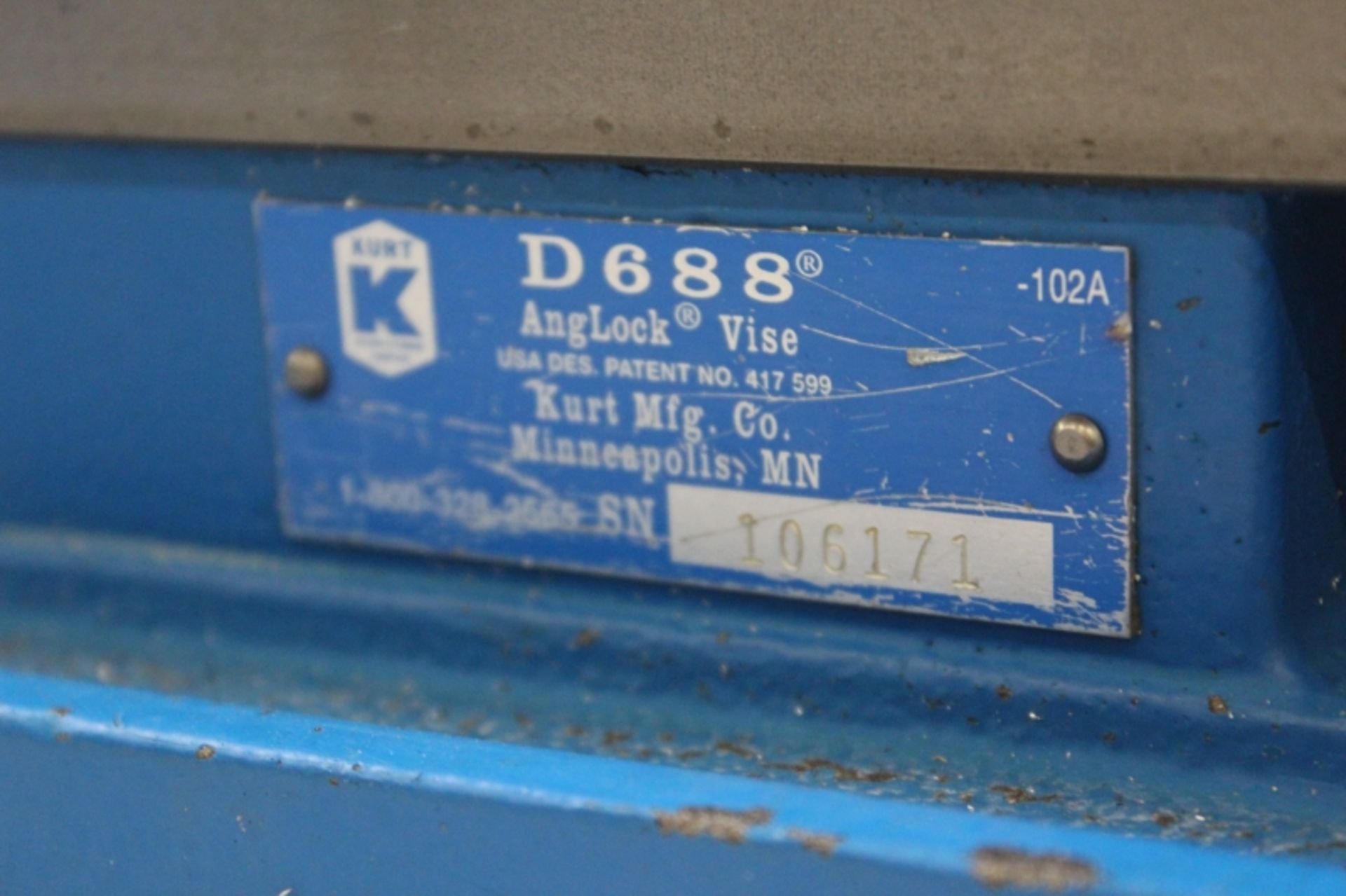 Kurt 6'' D-688 Mill Vise S/N 106171 - Image 4 of 4