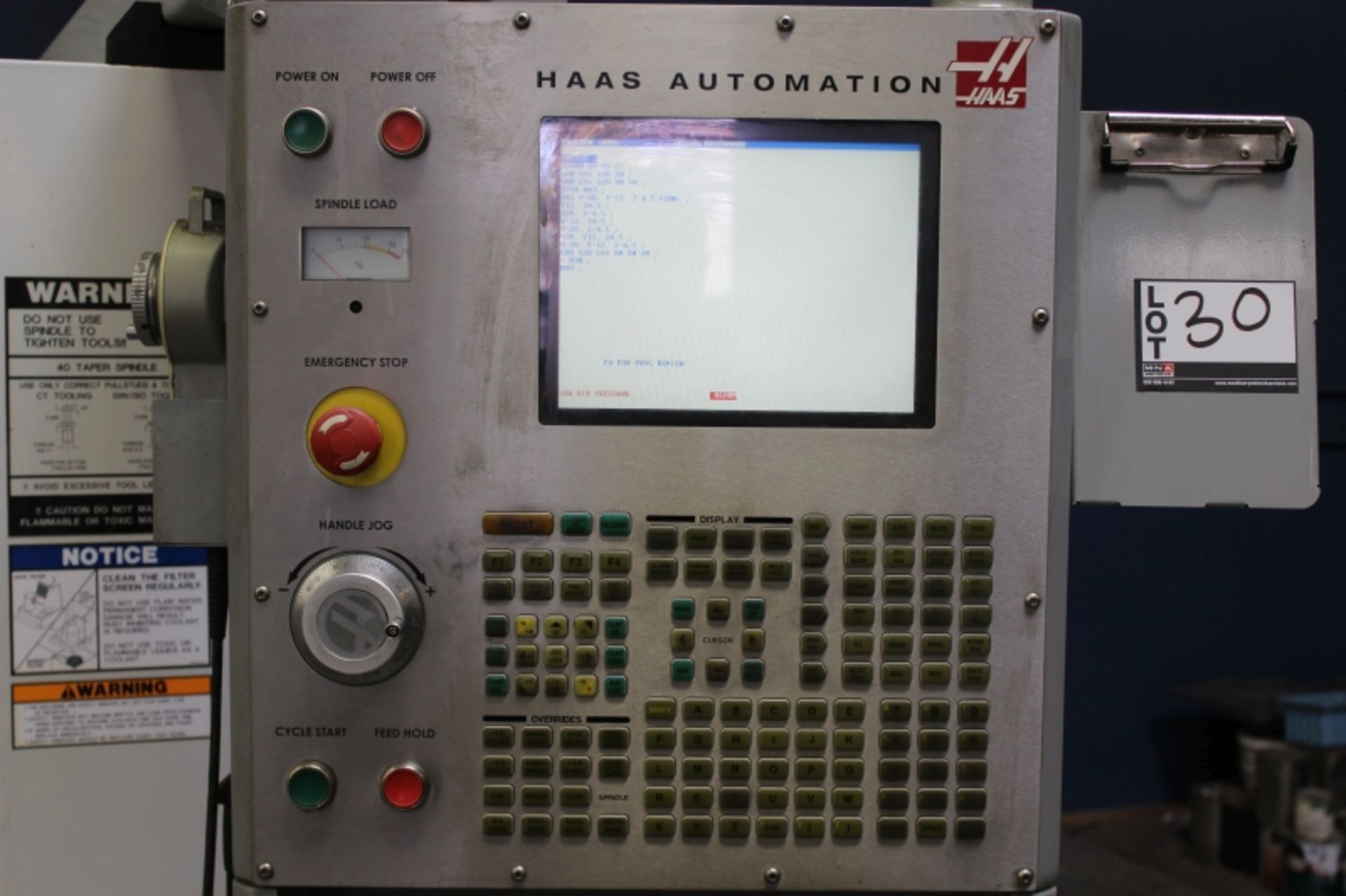 Haas Vf -2B Vmc S/N 44072 New 2005 - Image 9 of 11