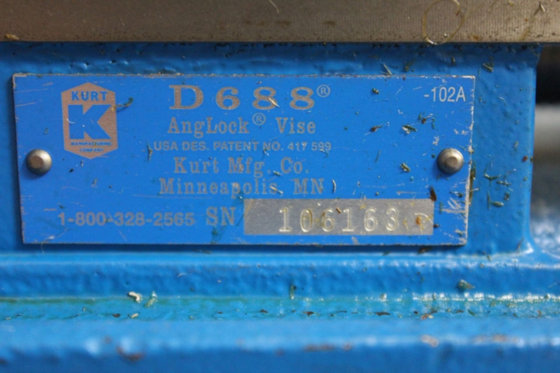 Kurt 6'' D-688 Mill Vise S/N 106163 - Image 3 of 3