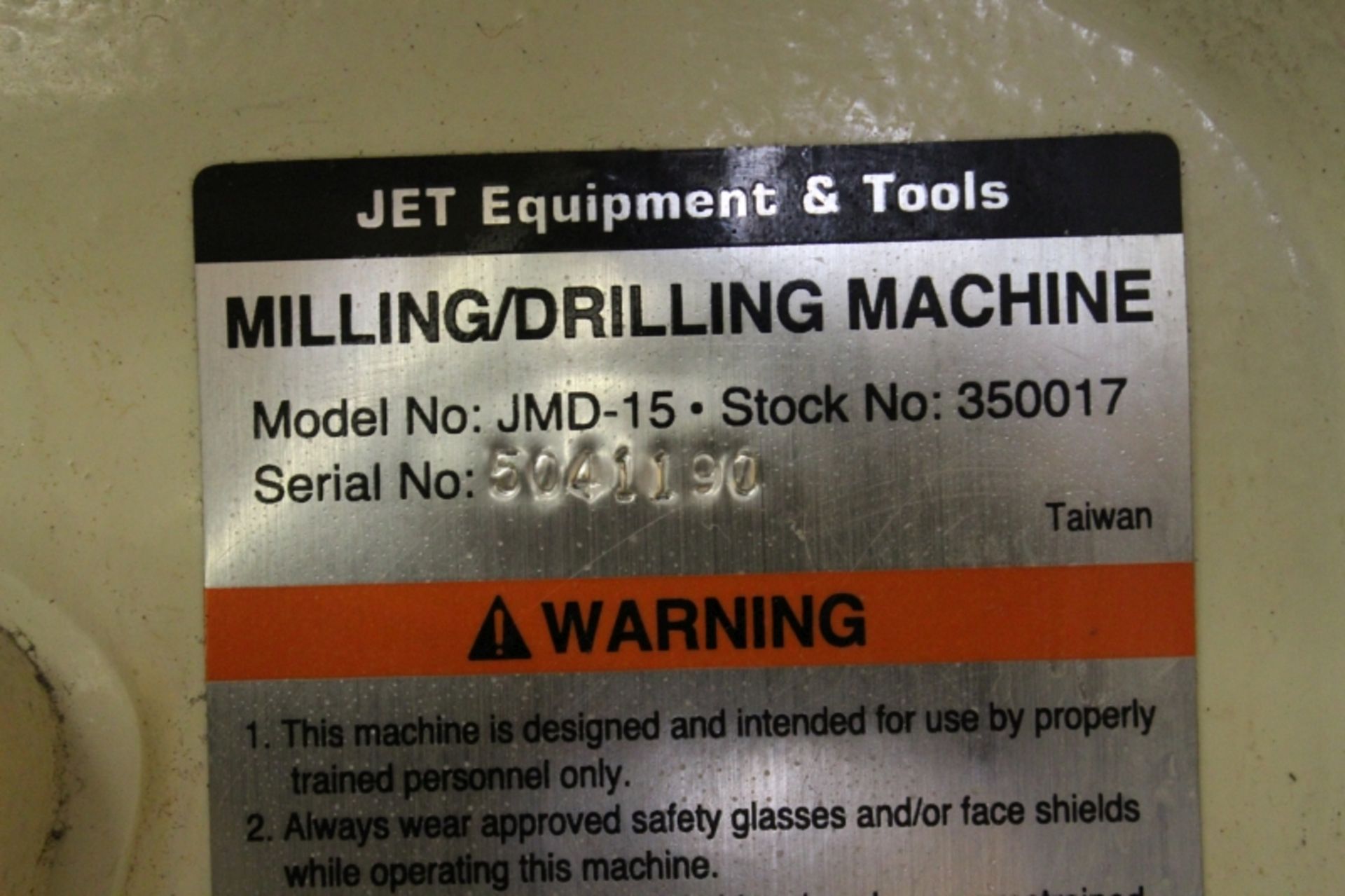 Jet Model Jmd-15 15'' Mill Drill S/N 5041190 - Image 4 of 4