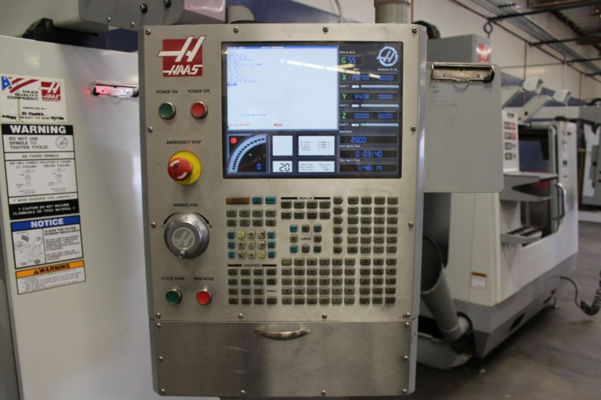 Haas Vf- 2D Vmc S/N 1052988 New 2006 - Image 7 of 8