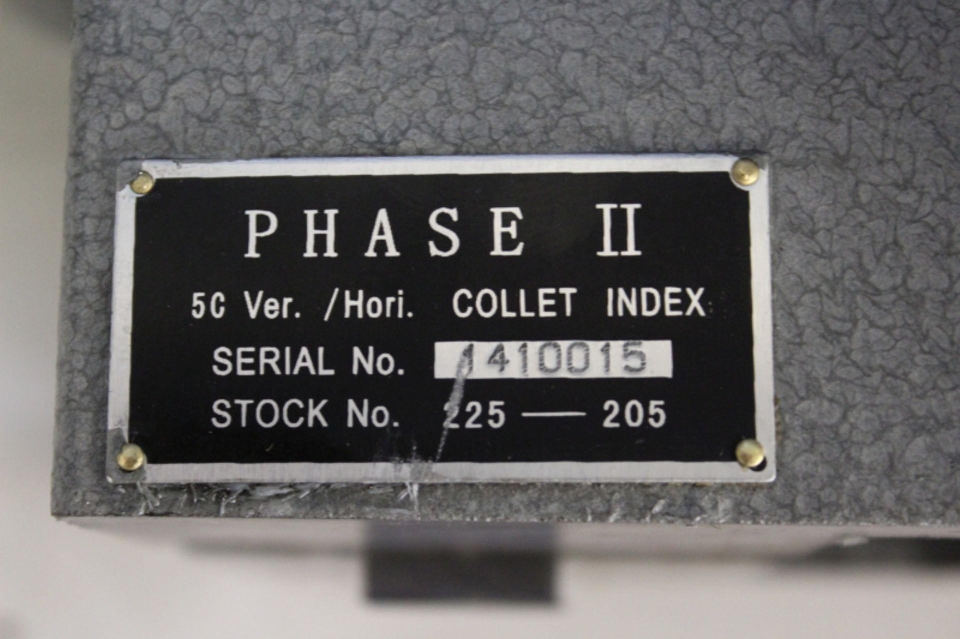 Phase Ii 5C Ver./Hori. Collet Indexer S/N 1410015 - Image 3 of 3