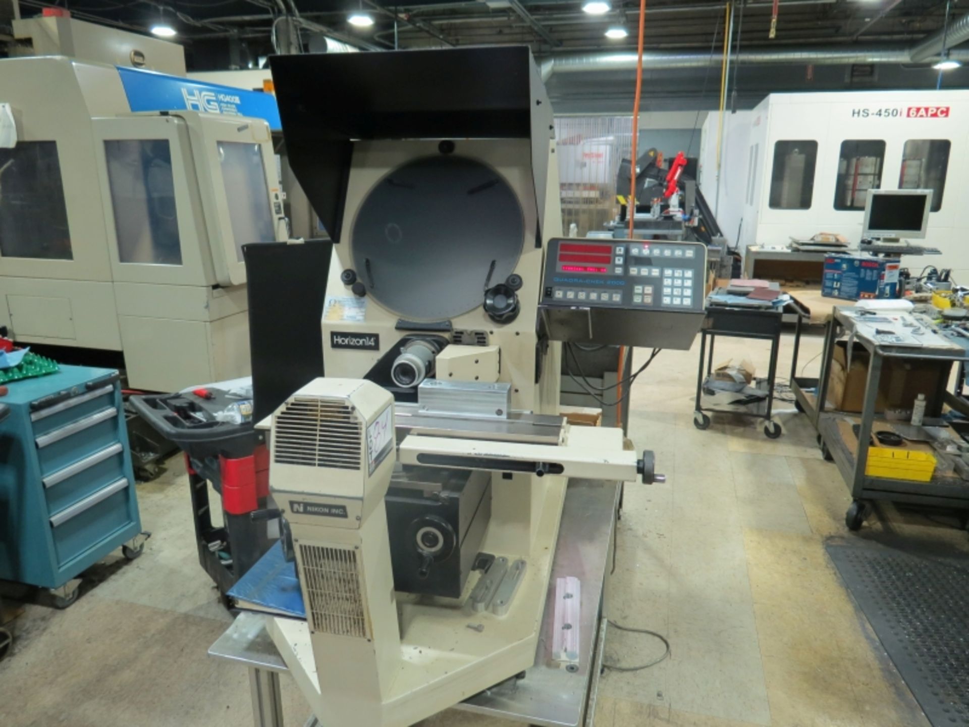 Horizon 14'' Optical Comparator W/ Quadra Check 2000 DRO