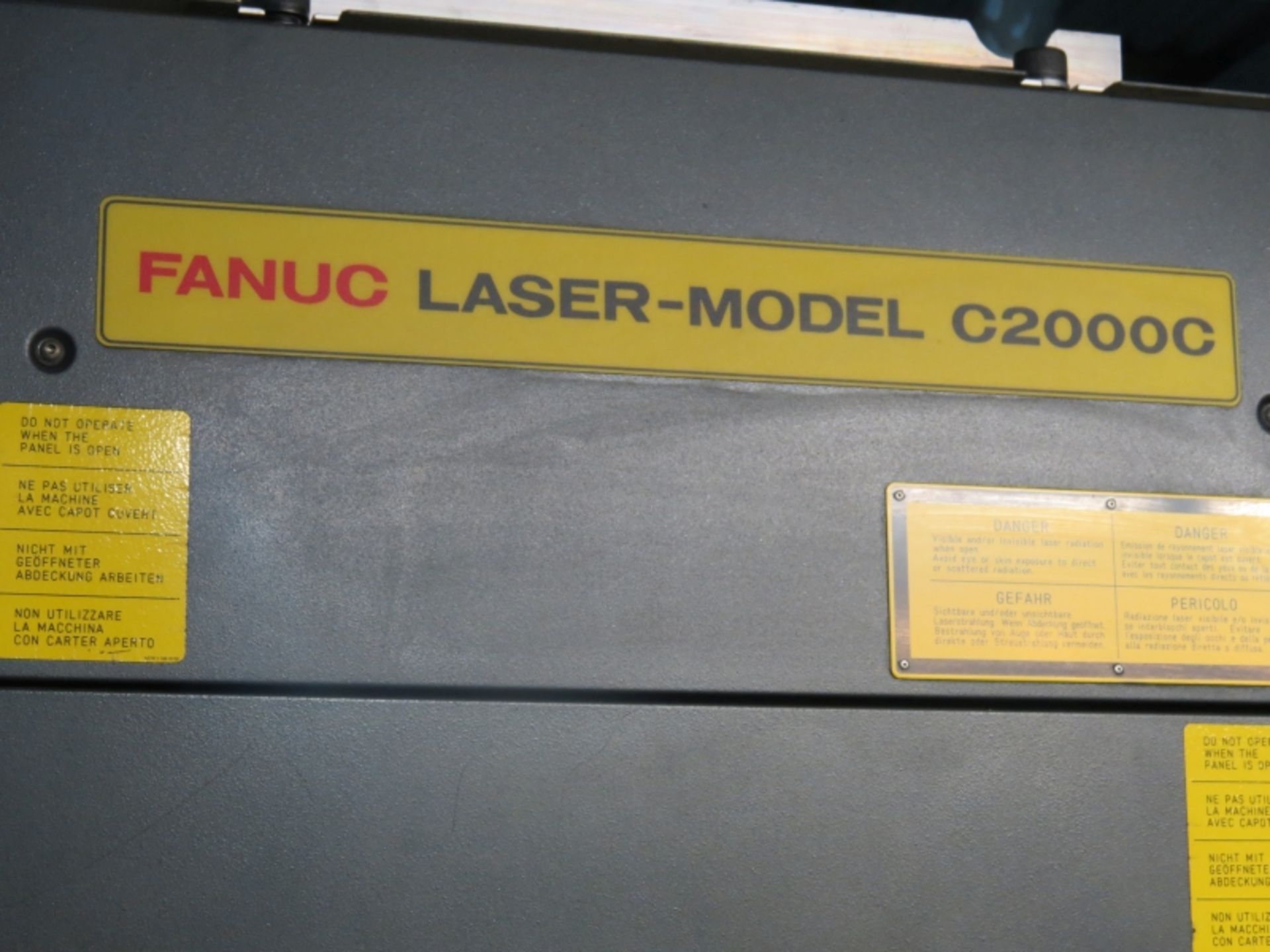 HK Laser Machine, , Fanuc 16L Control, Fanuc Laser C-2000C, s/n L99520962 New 2000-1 - Image 7 of 11