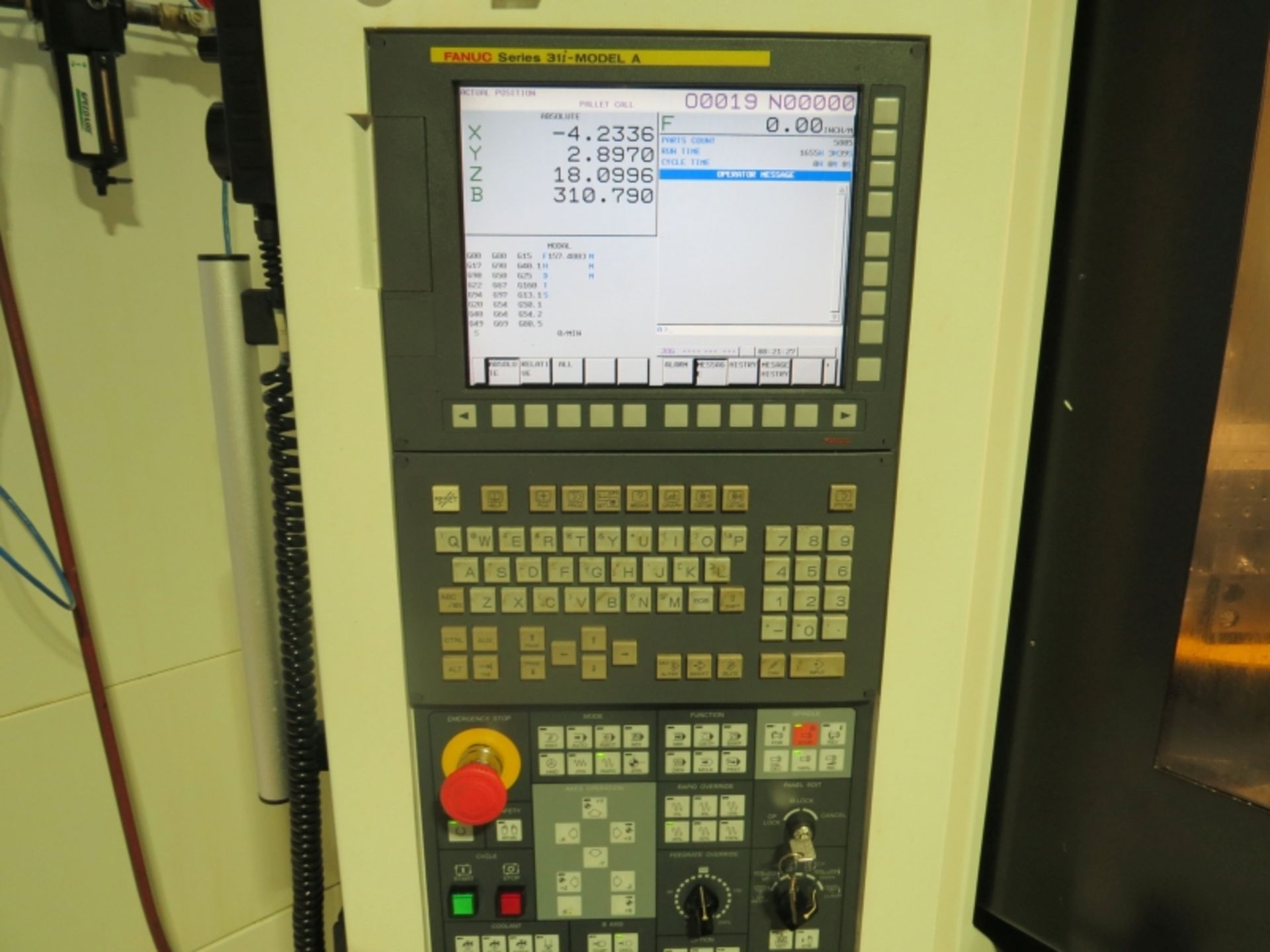 Akari HS-450i 6APC 4-Axis, Fanuc 31 Model A control - Image 6 of 8