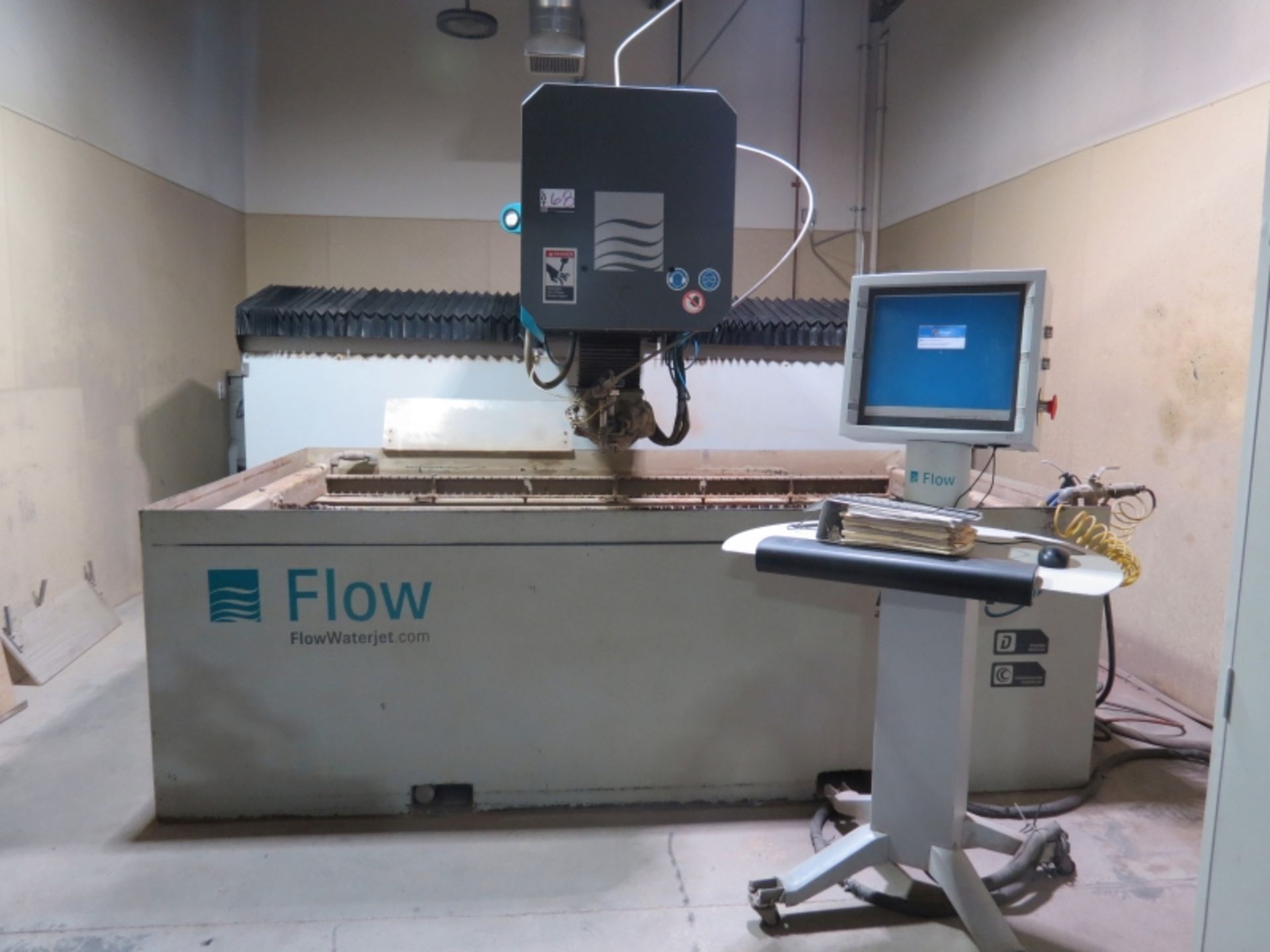 Flow Mach 3 Water Jet, 4’ x 8’ table, Dynamic head, 87K PSI intensifier, New 2011 - Image 2 of 11