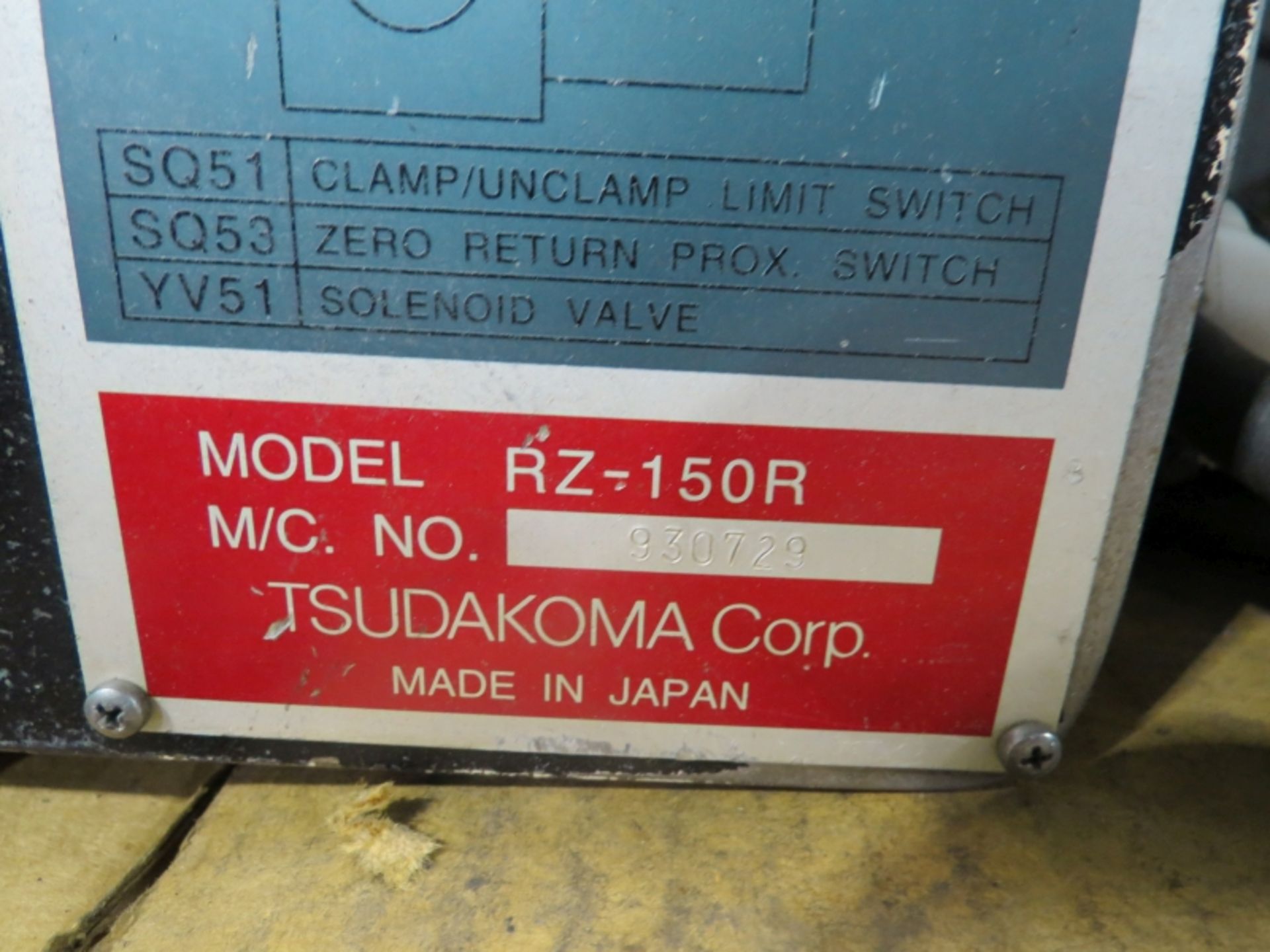 Tsudakoma 4 Axis Rotery Table RZ-150R s/n 930729 - Image 5 of 5