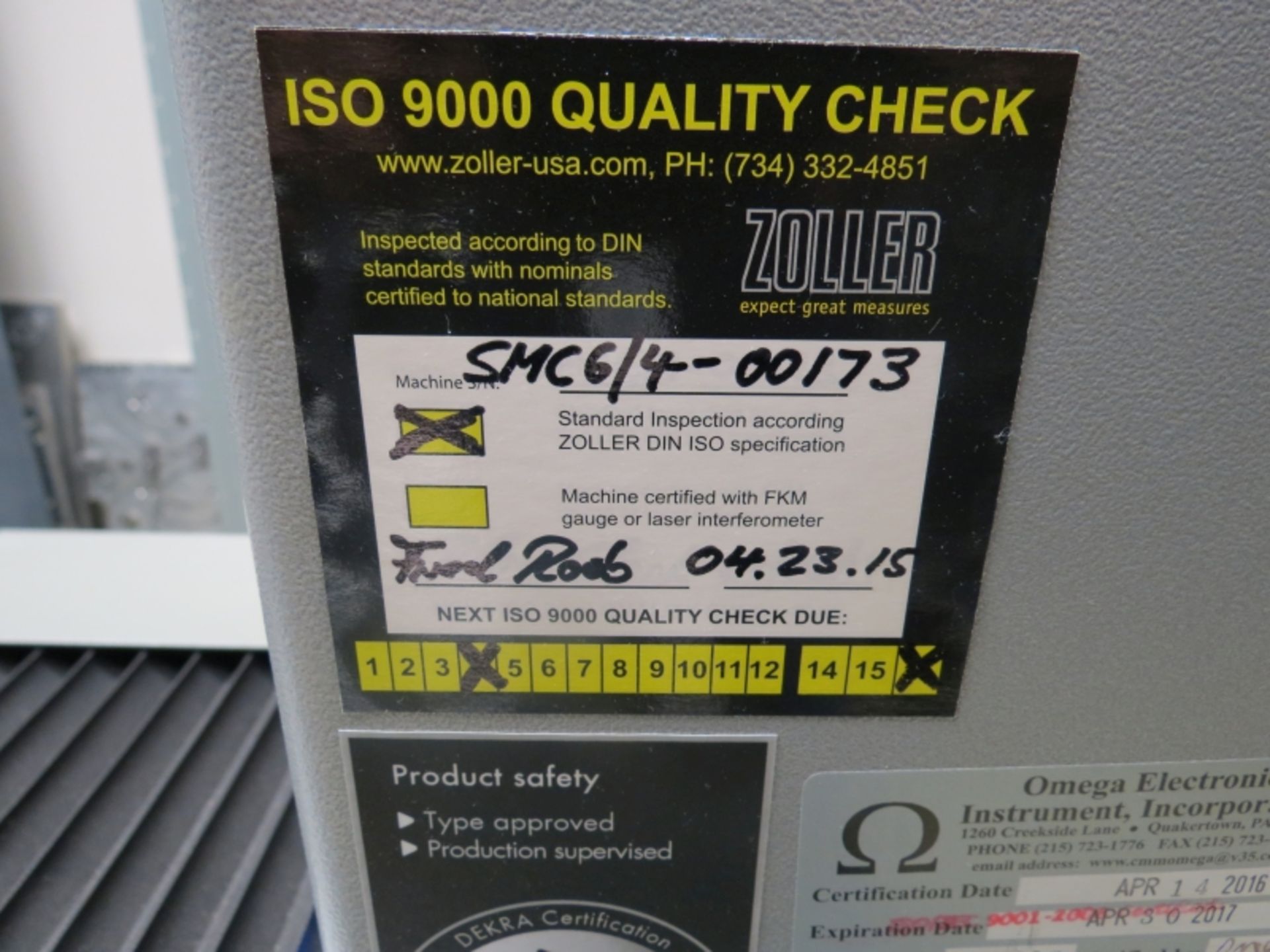 Zoller Smile 600/4 Tool Presetter New 2011 - Image 8 of 10