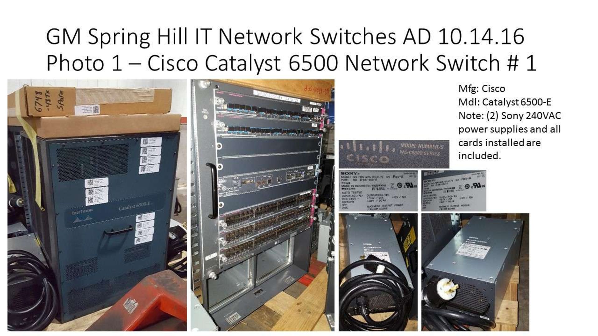 Cisco Lot of (2) Network Switches