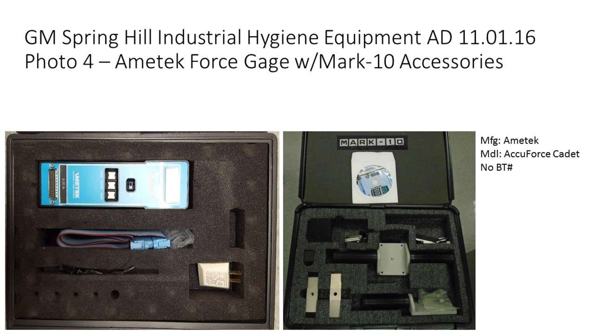 Ametek AccuForce Cadet Force Gage