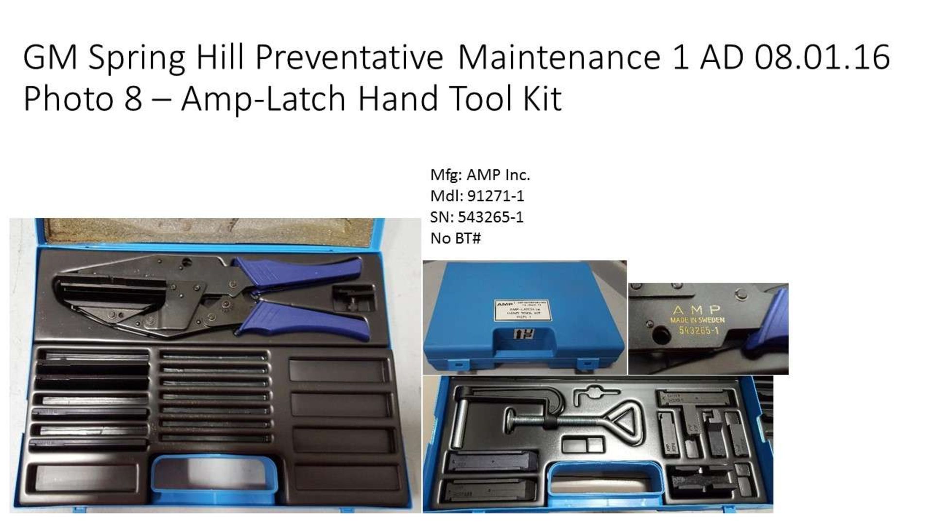 AMP Inc 91271-1 Amp-latch Hand Tool Kit