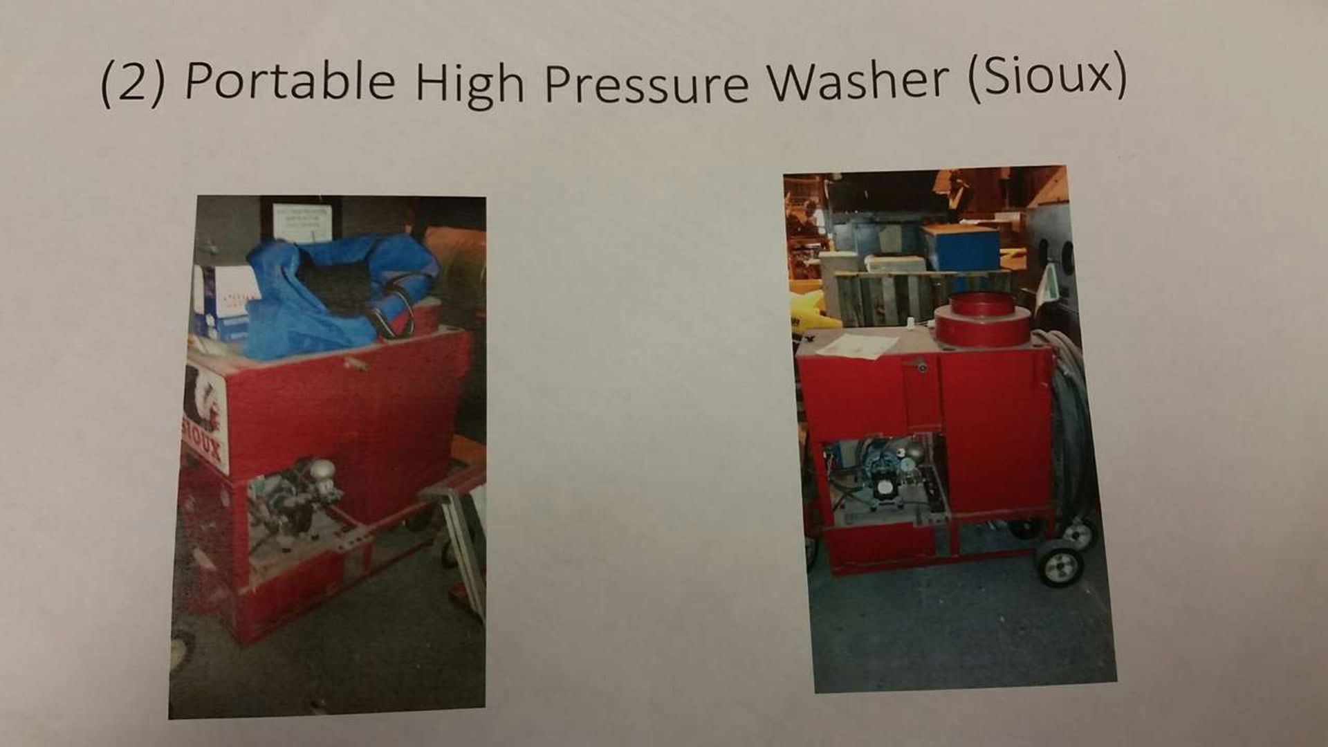 Sioux (2) Portable High Pressure Washers