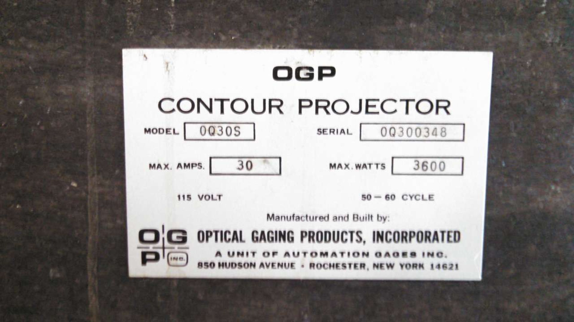 Optical Gaging Products 0Q30S Contour Projector - Image 2 of 2