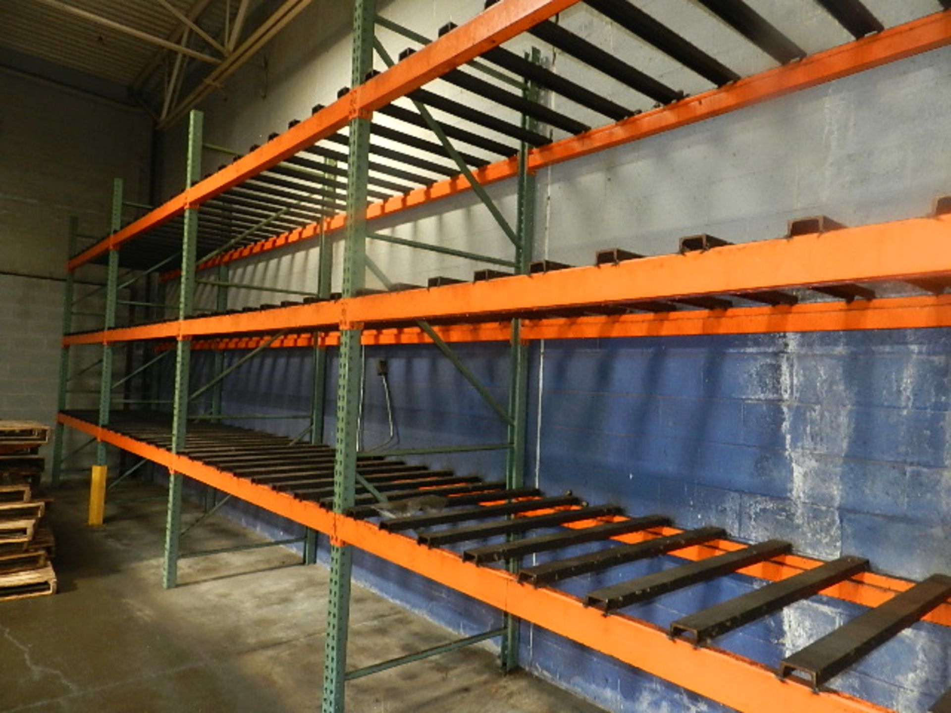 (4) SECTIONS OF PALLET RACKING - (6) 48'' DEEP X 12' TALL TEAR DROP STYLE UPRIGHTS, (28) 8' CROSS - Image 2 of 6