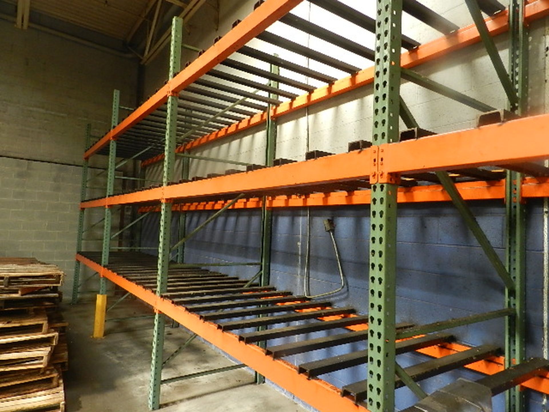 (4) SECTIONS OF PALLET RACKING - (6) 48'' DEEP X 12' TALL TEAR DROP STYLE UPRIGHTS, (28) 8' CROSS - Image 3 of 6