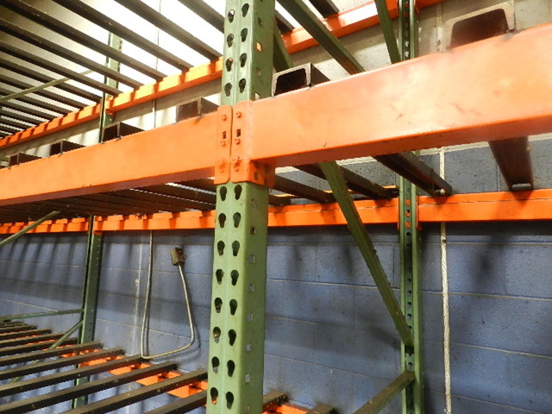 (4) SECTIONS OF PALLET RACKING - (6) 48'' DEEP X 12' TALL TEAR DROP STYLE UPRIGHTS, (28) 8' CROSS - Image 4 of 6