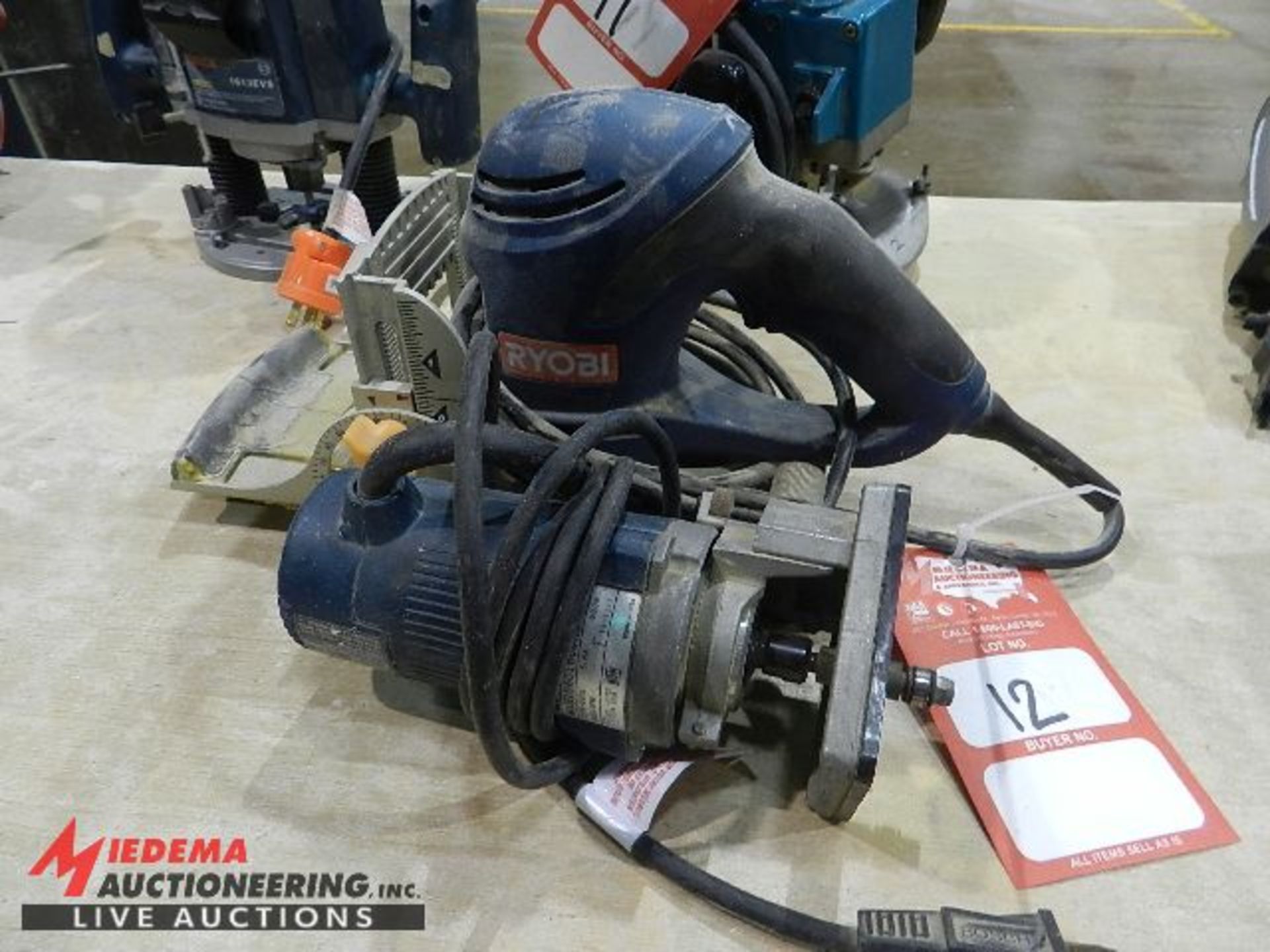 (1) RYOBI JM82 JAM SAW AND (1) BOSCH 1608 HAND ROUTER