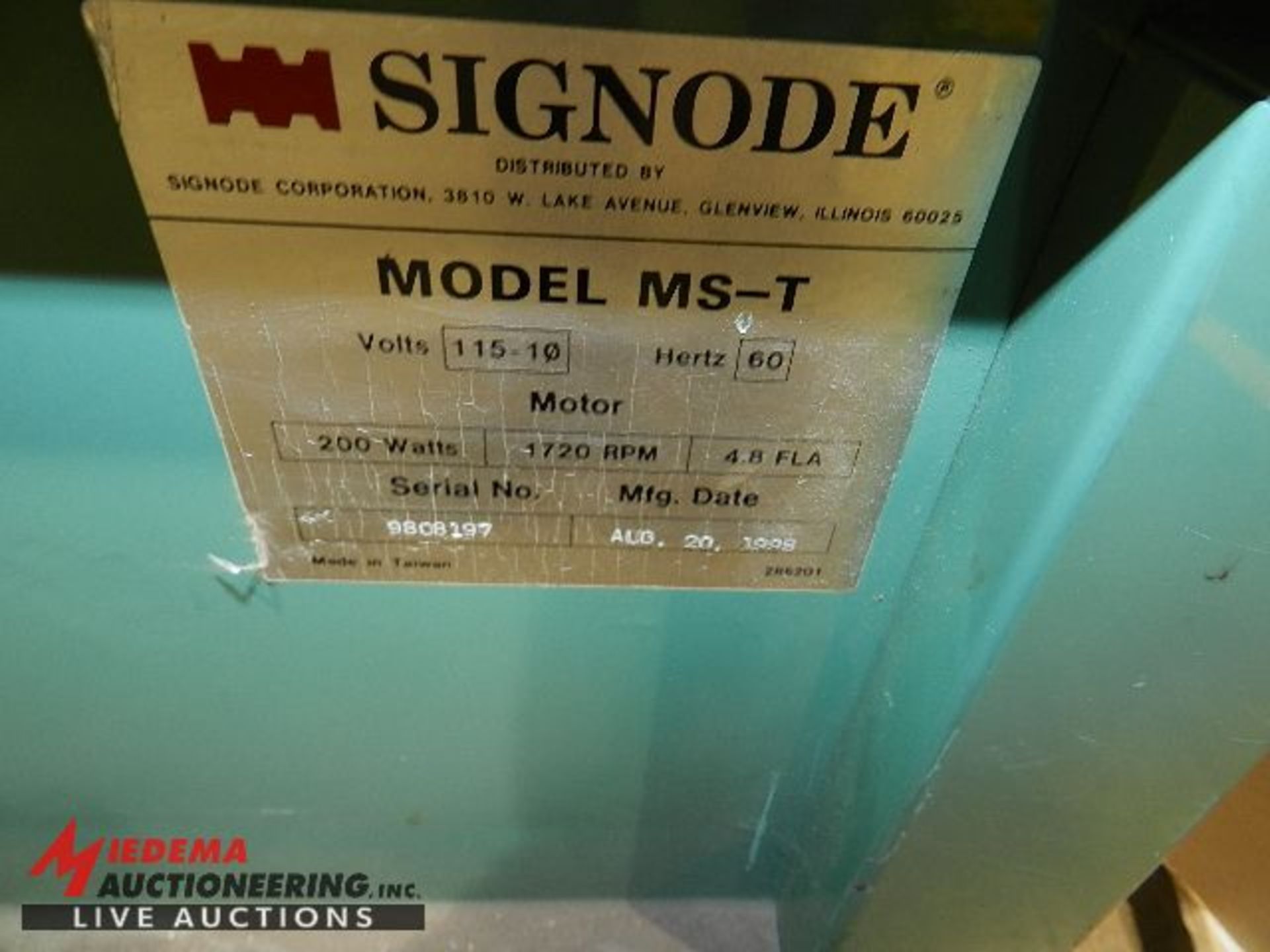 SIGNODE MS-T NYLON STRAPPER, SERIAL #9808197 - Image 3 of 3