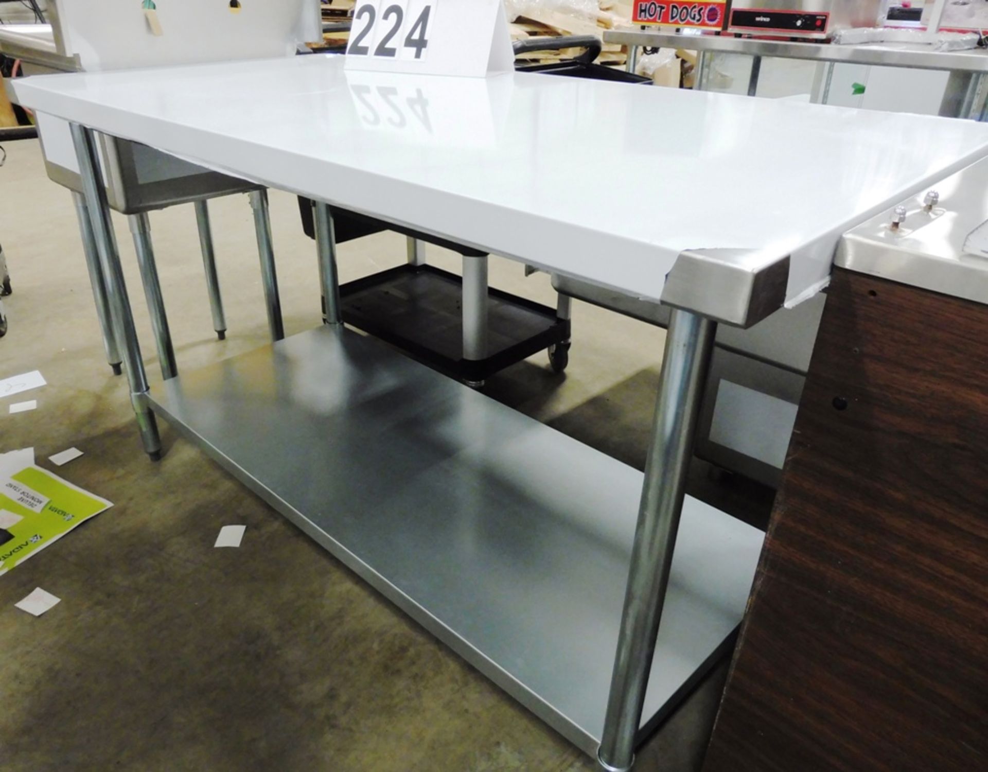US 30"X60" SS WORK TABLE M# USWT-3060E