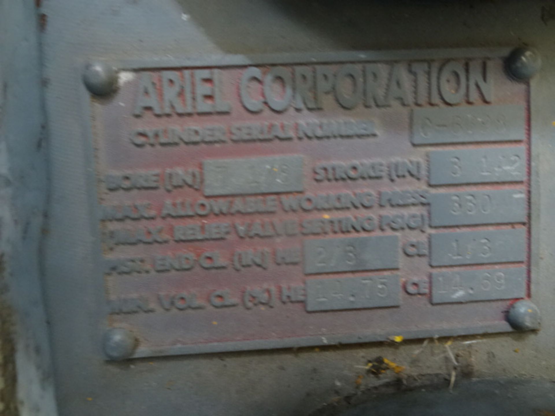 Ariel Cylinder, 2 3/4 Bore, 3 1/2 Stroke - Image 2 of 2
