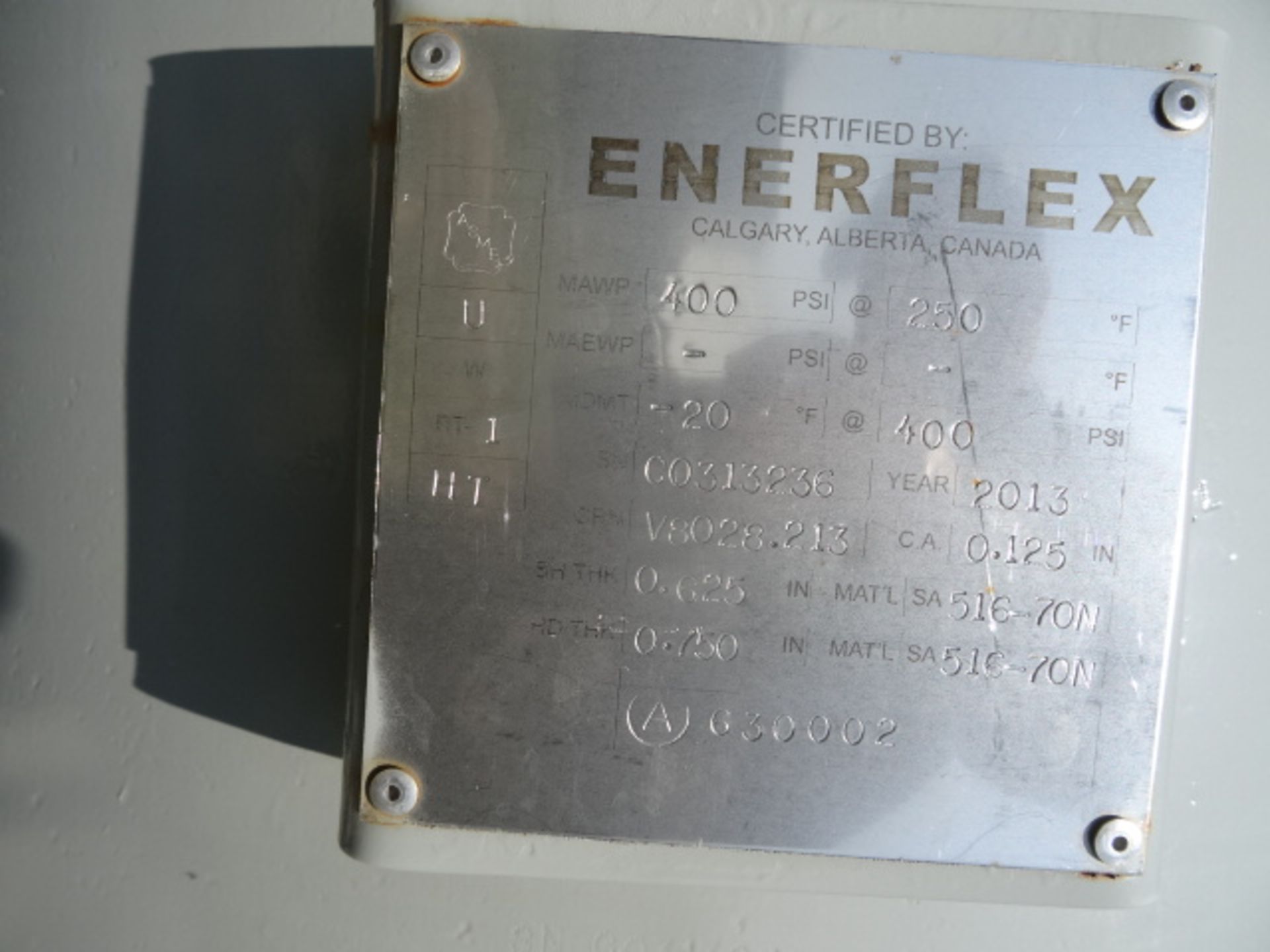 2013 Enerflex Vessel - MAWP 400 PSI @ 250 F S/N A630002 - Image 3 of 4