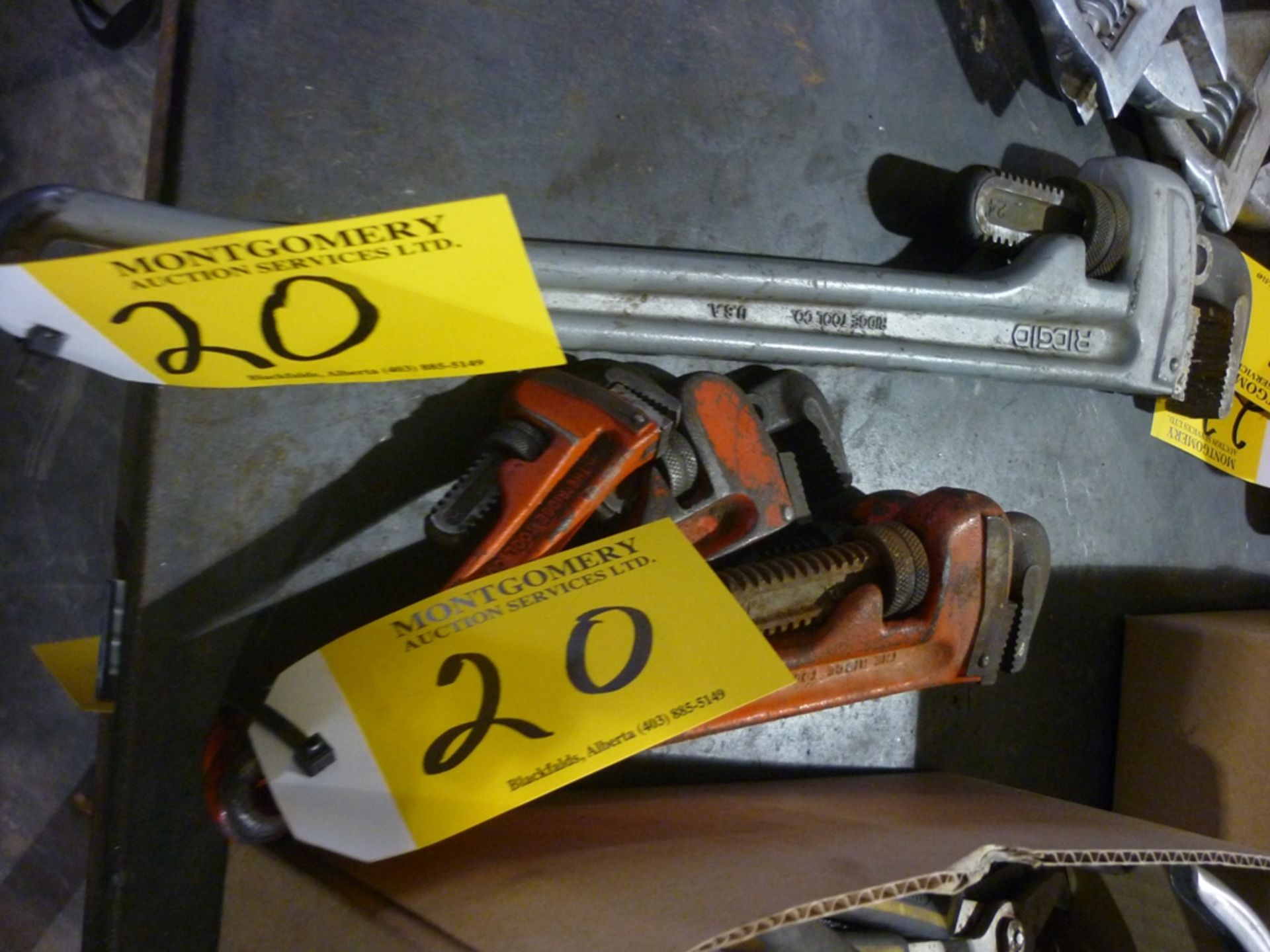 L/O 5 PIPE WRENCHES