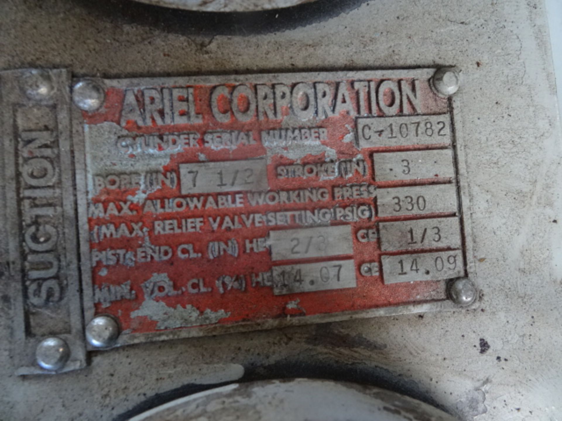 Ariel Compressor, Skidded Building, Ariel JG A/2 Frame, 3" Stroke, 2 - Ariel Cylinders, 7 1/2" - Image 7 of 15