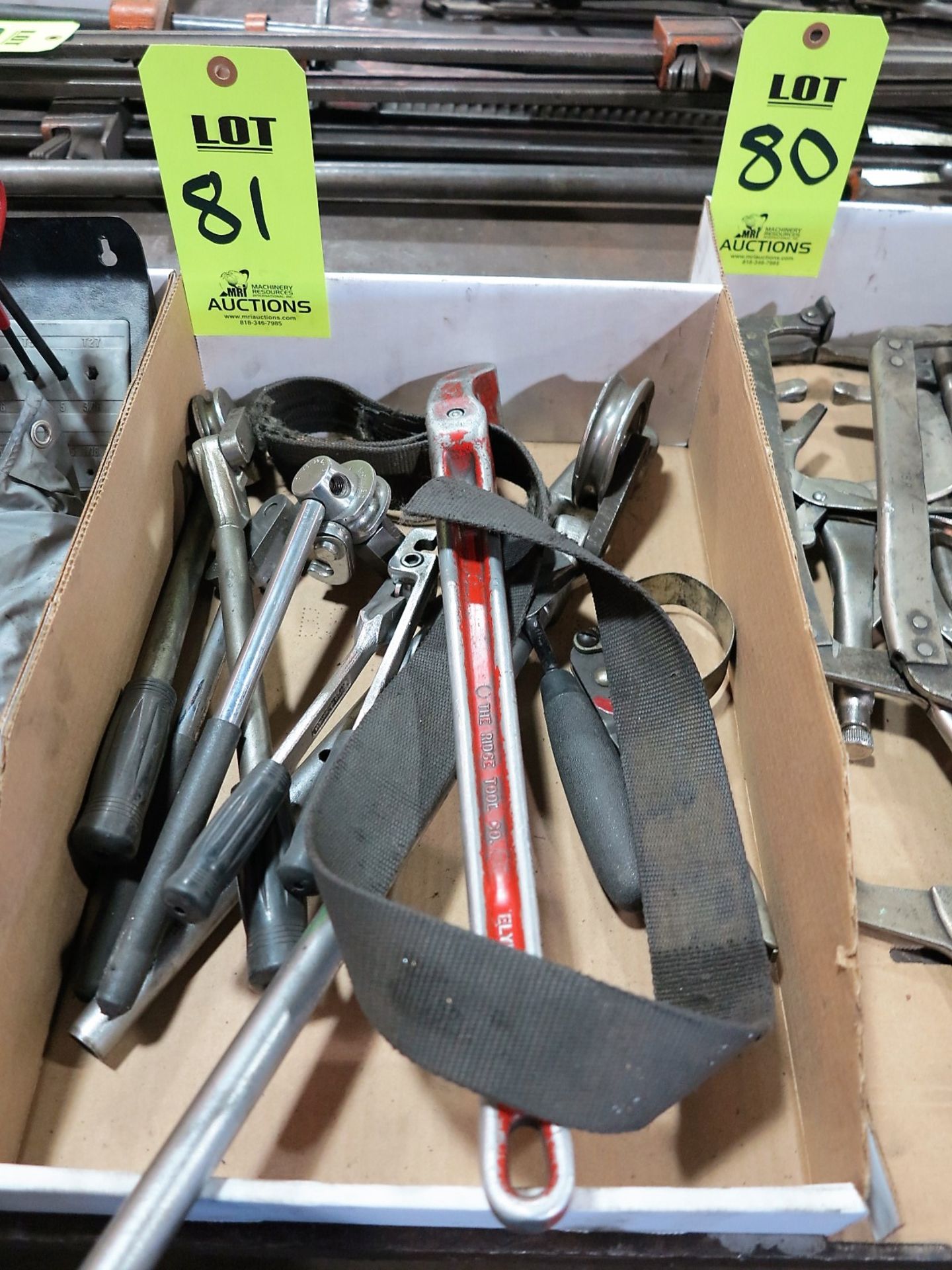 LOT OF TUBING BENDERS AND STRAP WRENCHES