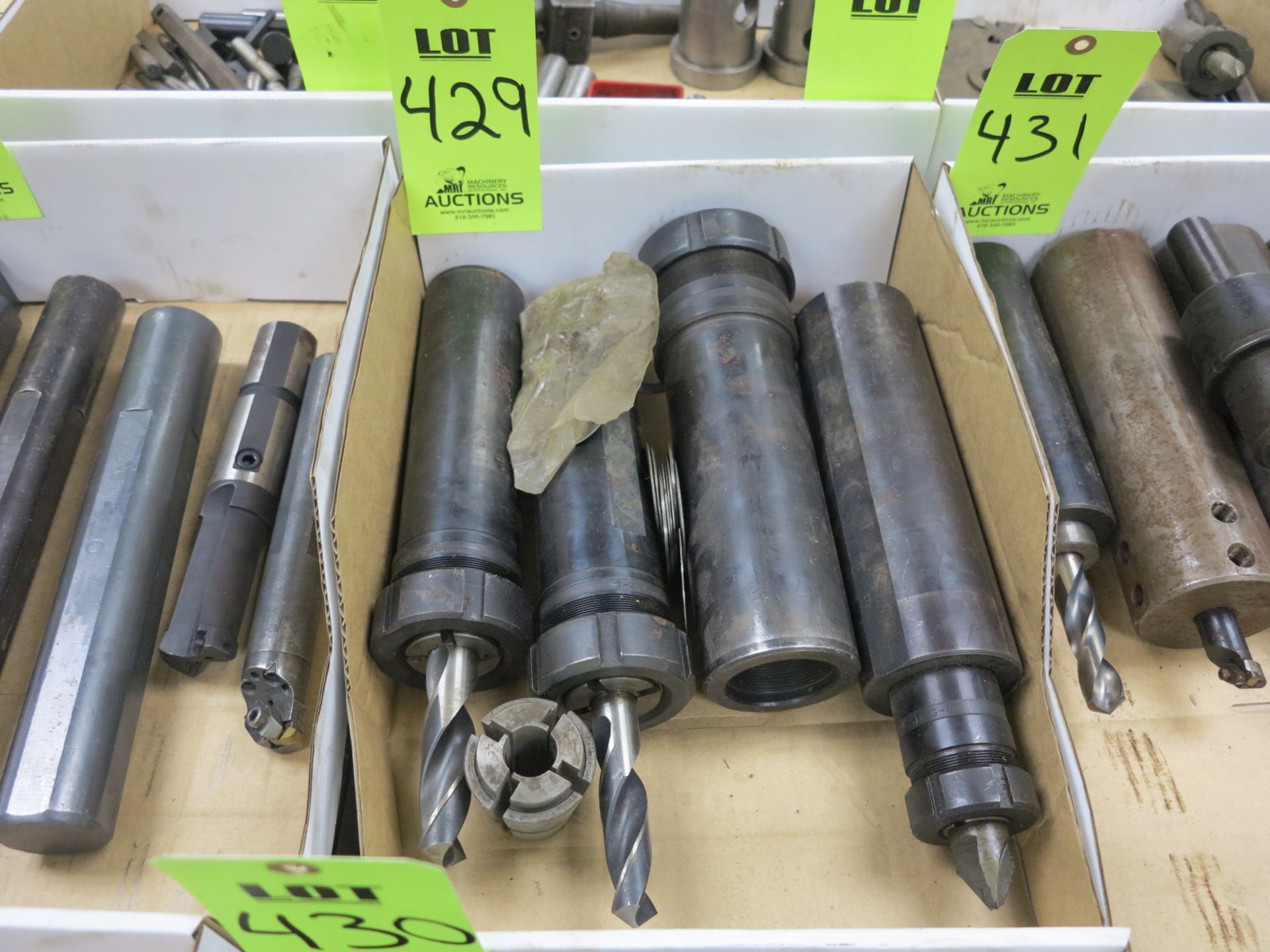 LOT OF TOOL HOLDERS W/COLLET CHUCKS
