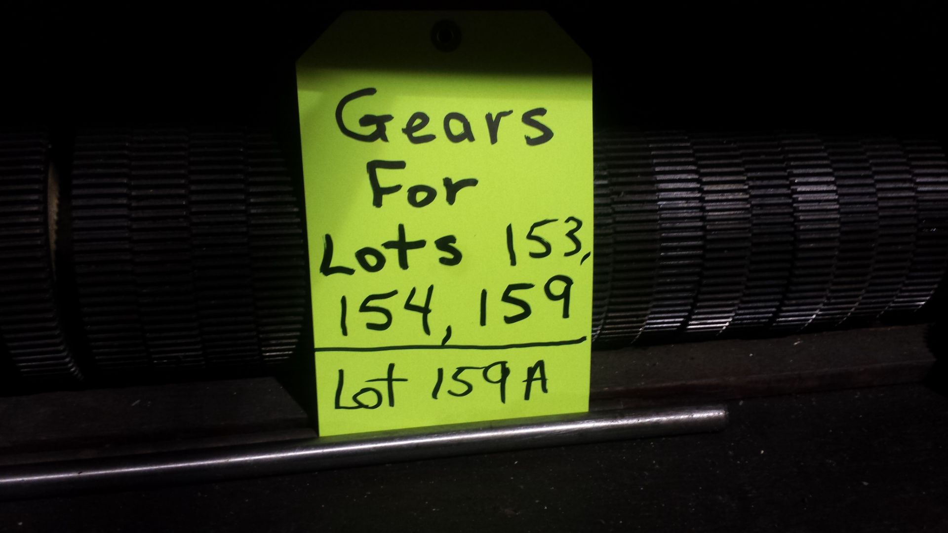 Gears for lots 153, 154 & 159