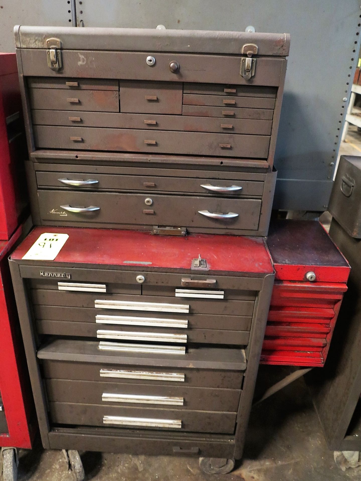 KENNEDY ROLLAWAY, 8 DRAWER, 2 DRAWER MIDDLE, TOP BOX