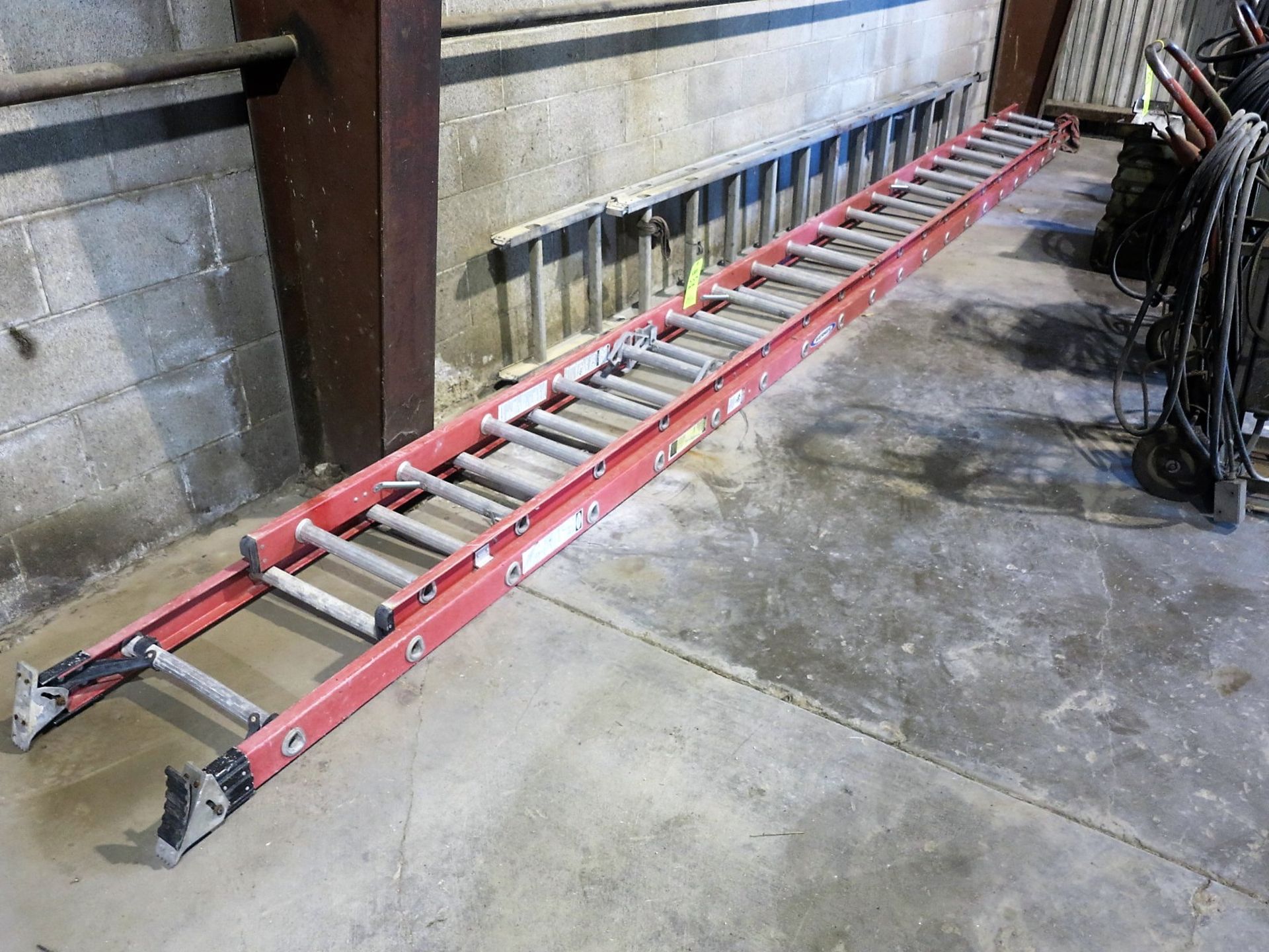 (2) LADDERS, 24' EXTENTIONS/FIGBERGLASS, 1-12' EXTENTION