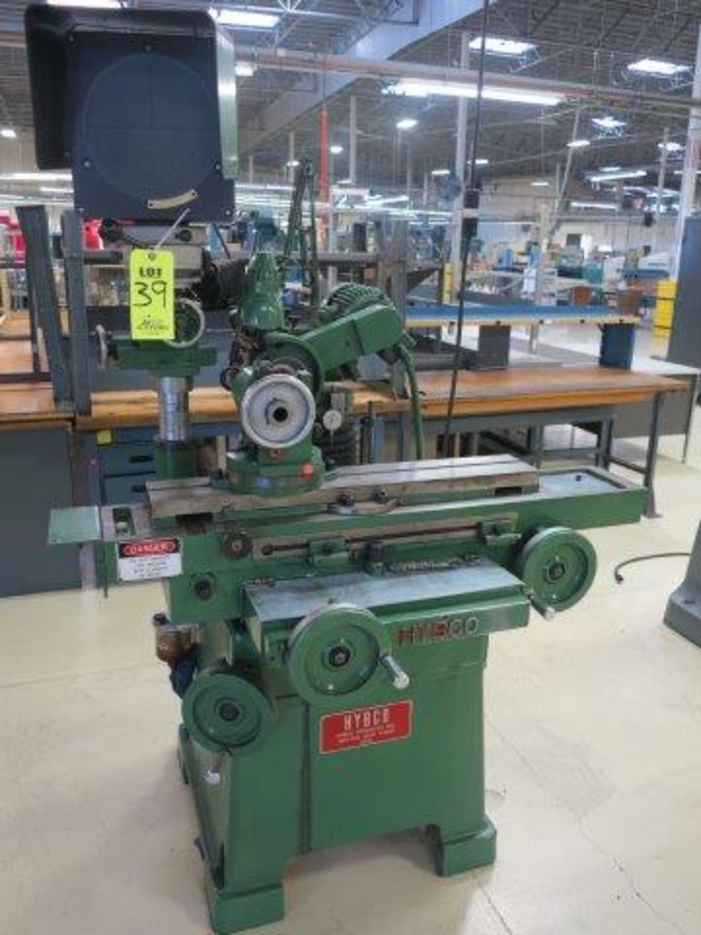 HYBCO RELIEF GRINDER, MODEL 2100-5B, S/N RF1483