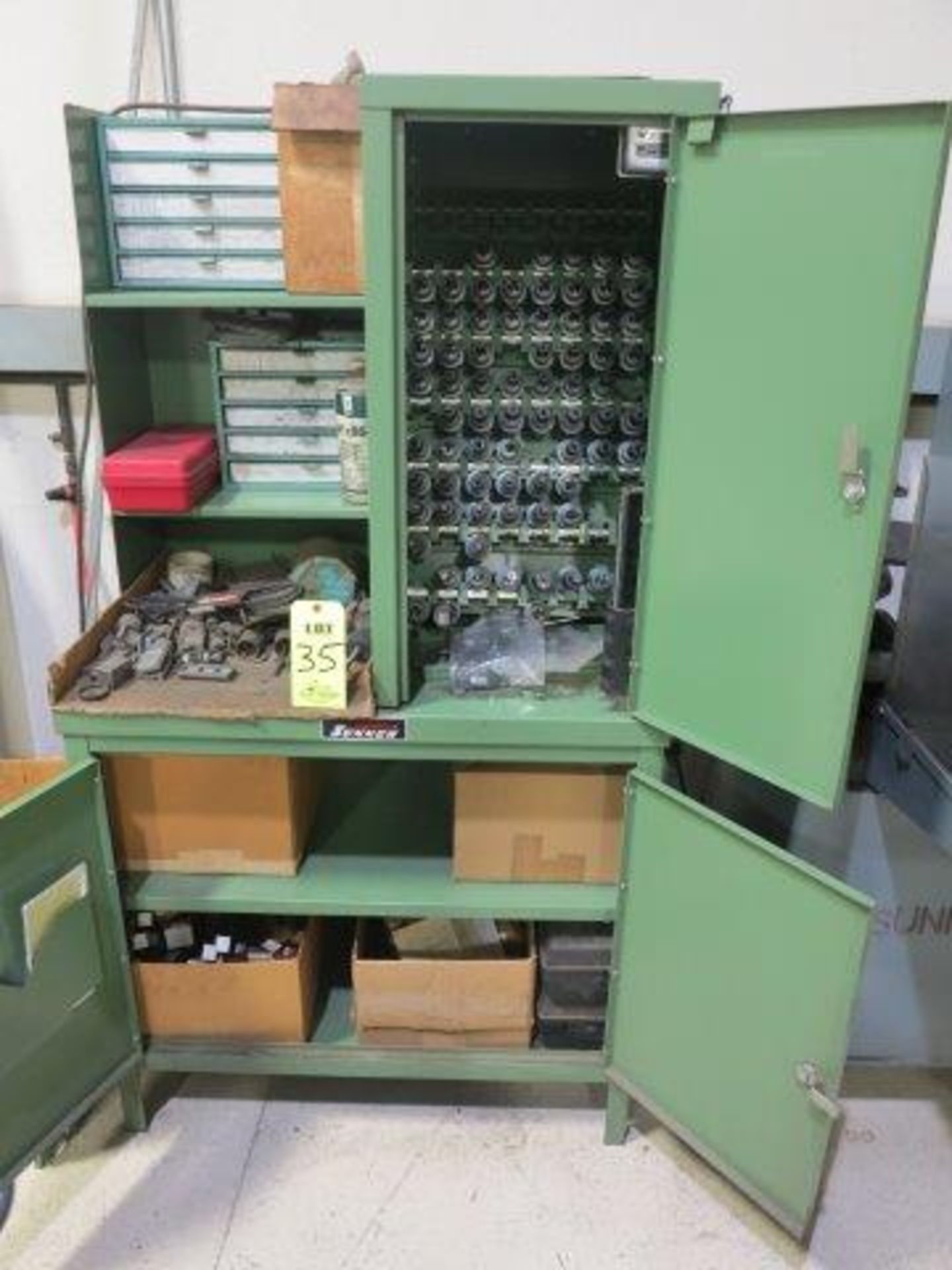 SUNNEN HONE CABINET W/ CONTENTS, HONE TOOLING & 1 CRATE - Image 2 of 3