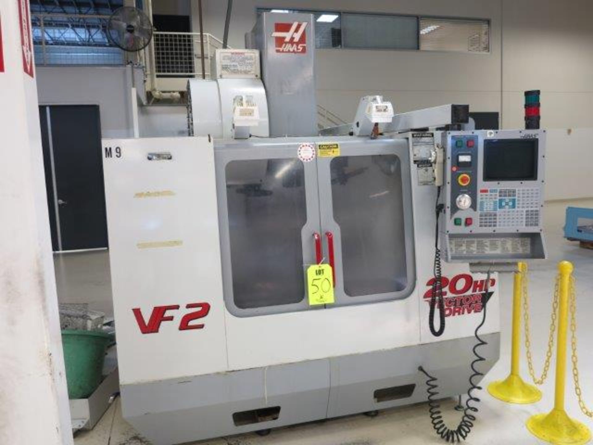 2001 HAAS VF-2, TRAVELS: 30" X 16" X 20", 7500 RPM SPINDLE, CAT 40 TAPER, 20 STATION ATC, 15 HP,