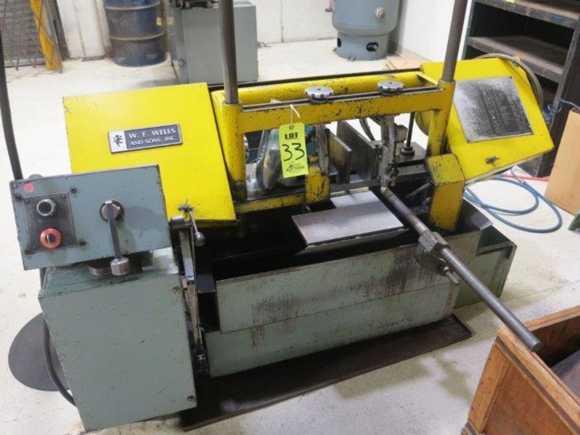 W.F. WELLS HORIZONTAL BAND SAW, S/N: 803462